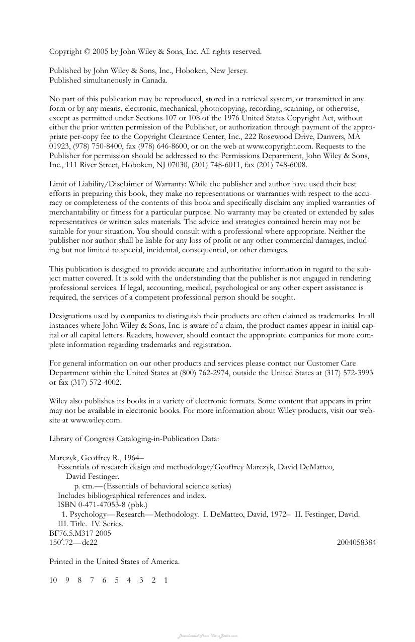 Essentials Of Research Design And Methodology