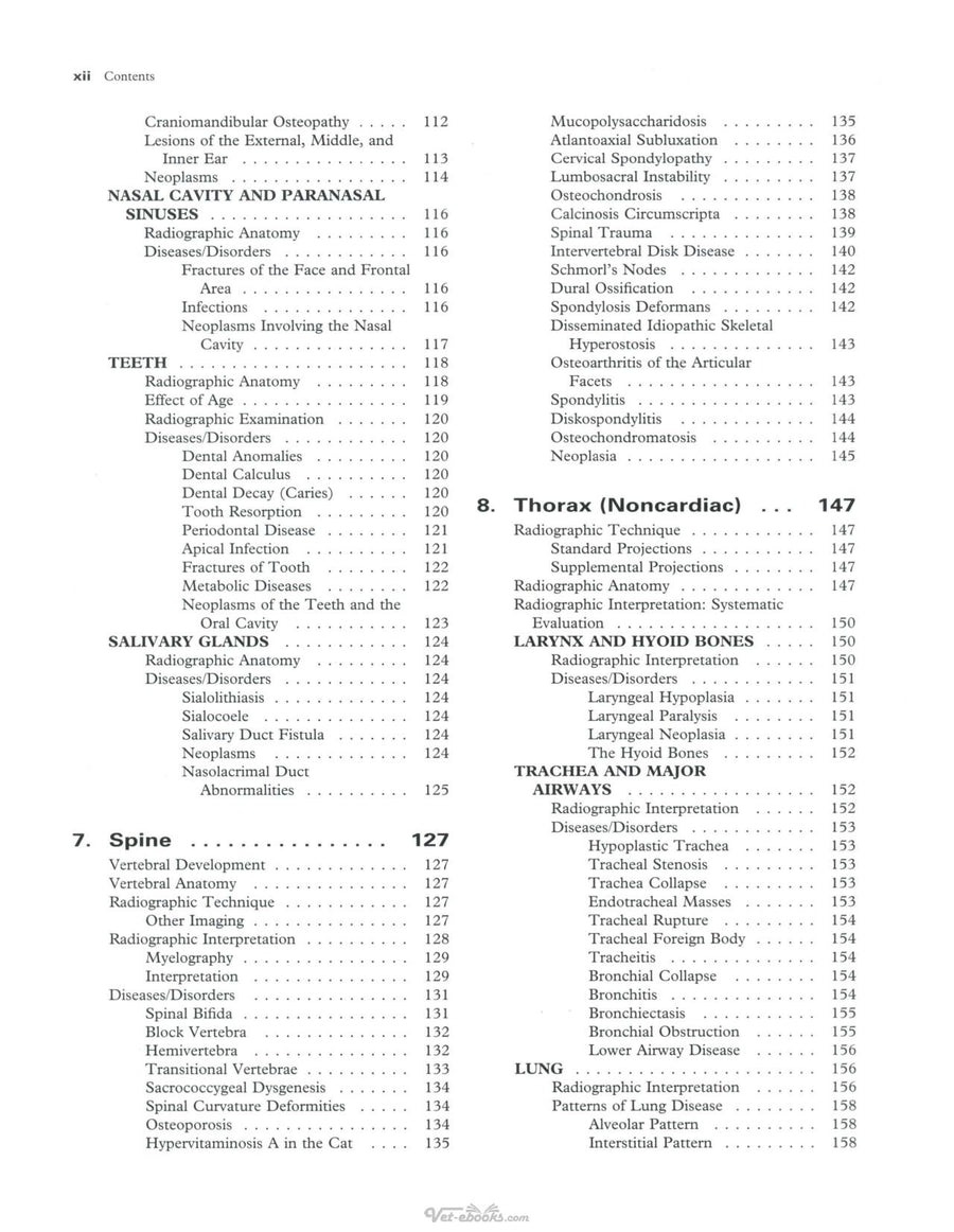 Preview page of Radiographic Interpretation for the Small Animal Clinician 2nd Edition