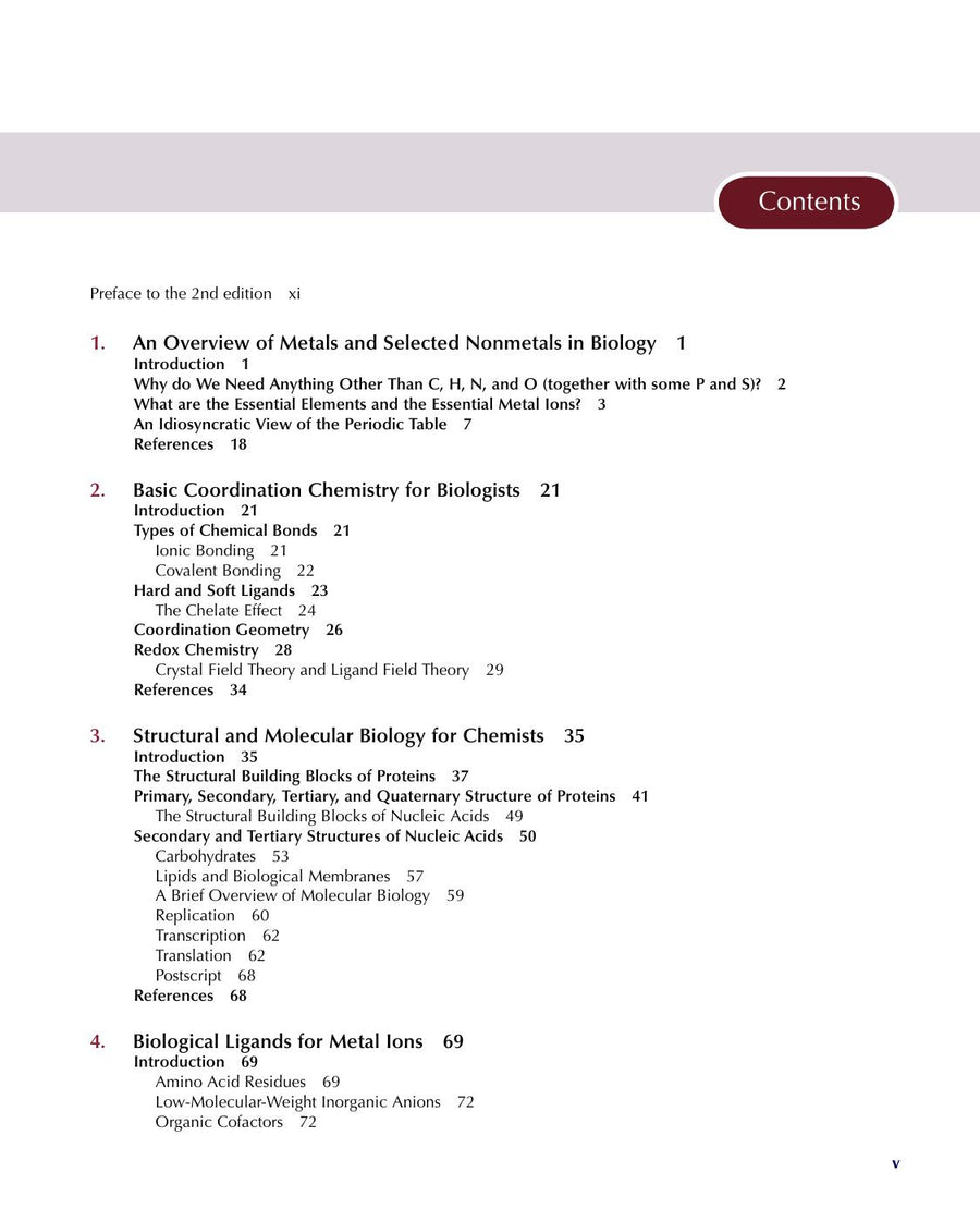 Preview page of Biological Inorganic Chemistry a New Introduction to Molecular Structure and Function 2nd Edition