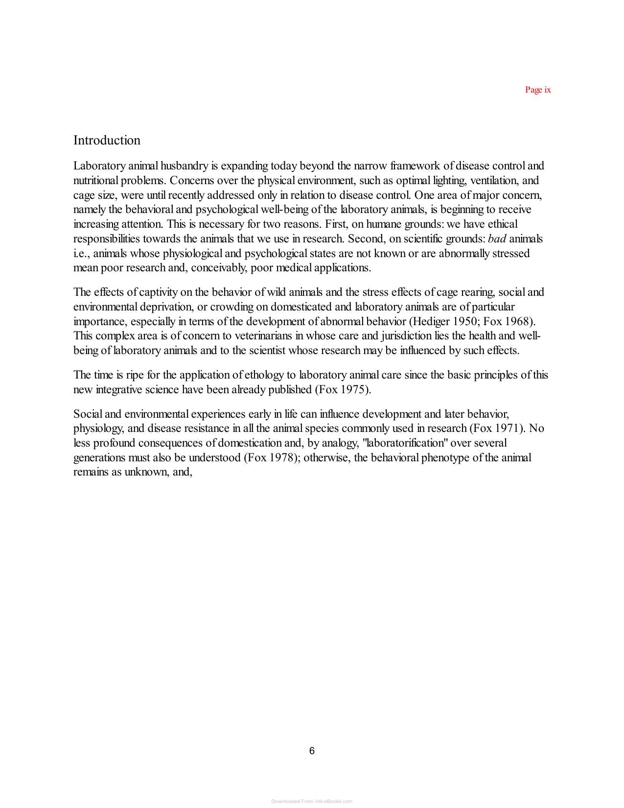 Laboratory Animal Husbandry Ethology Welfare And Experimental Variables