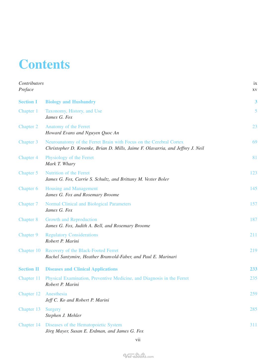 Biology And Diseases Of The Ferret 3Rd Edition
