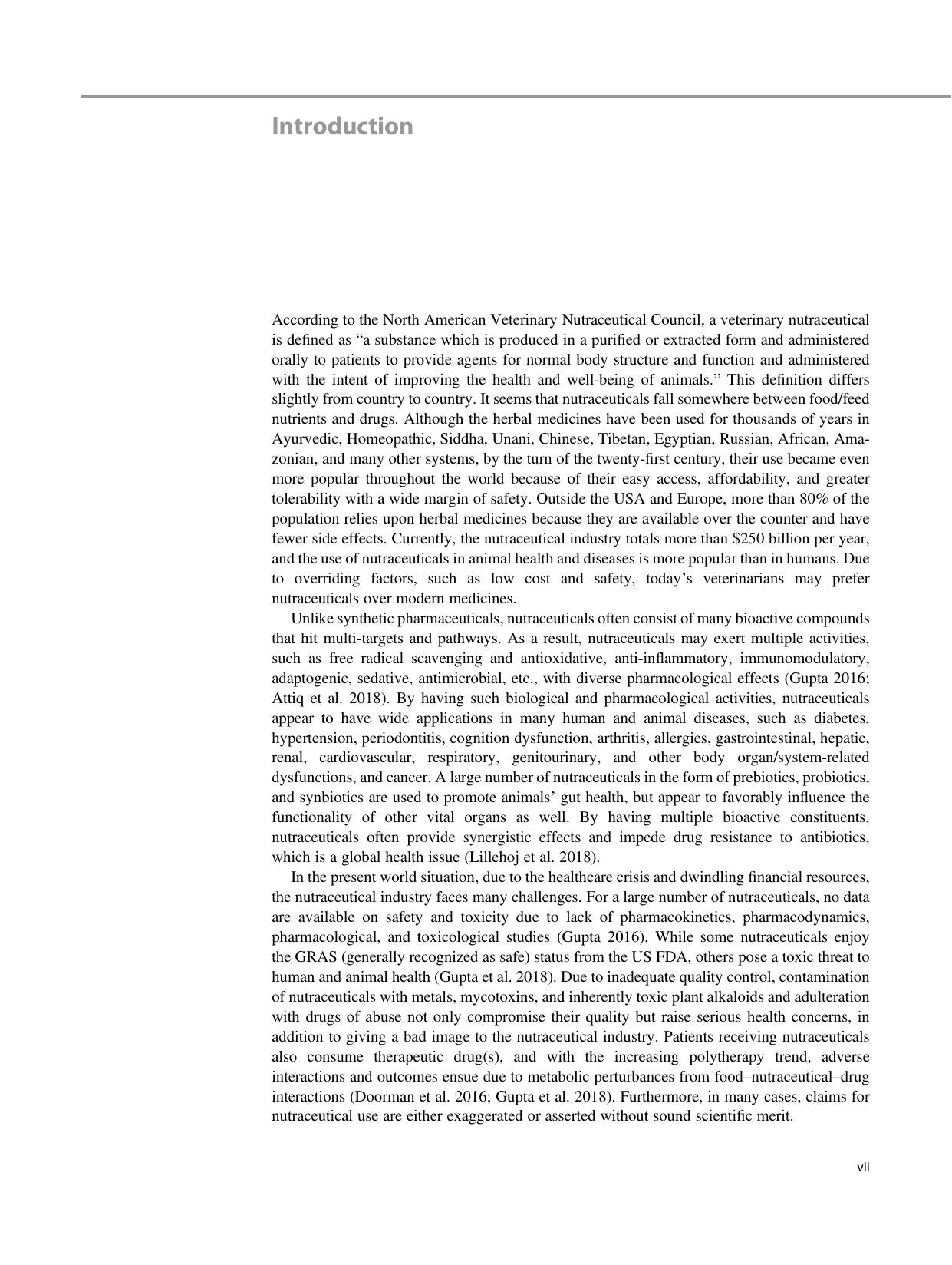 Nutraceuticals In Veterinary Medicine