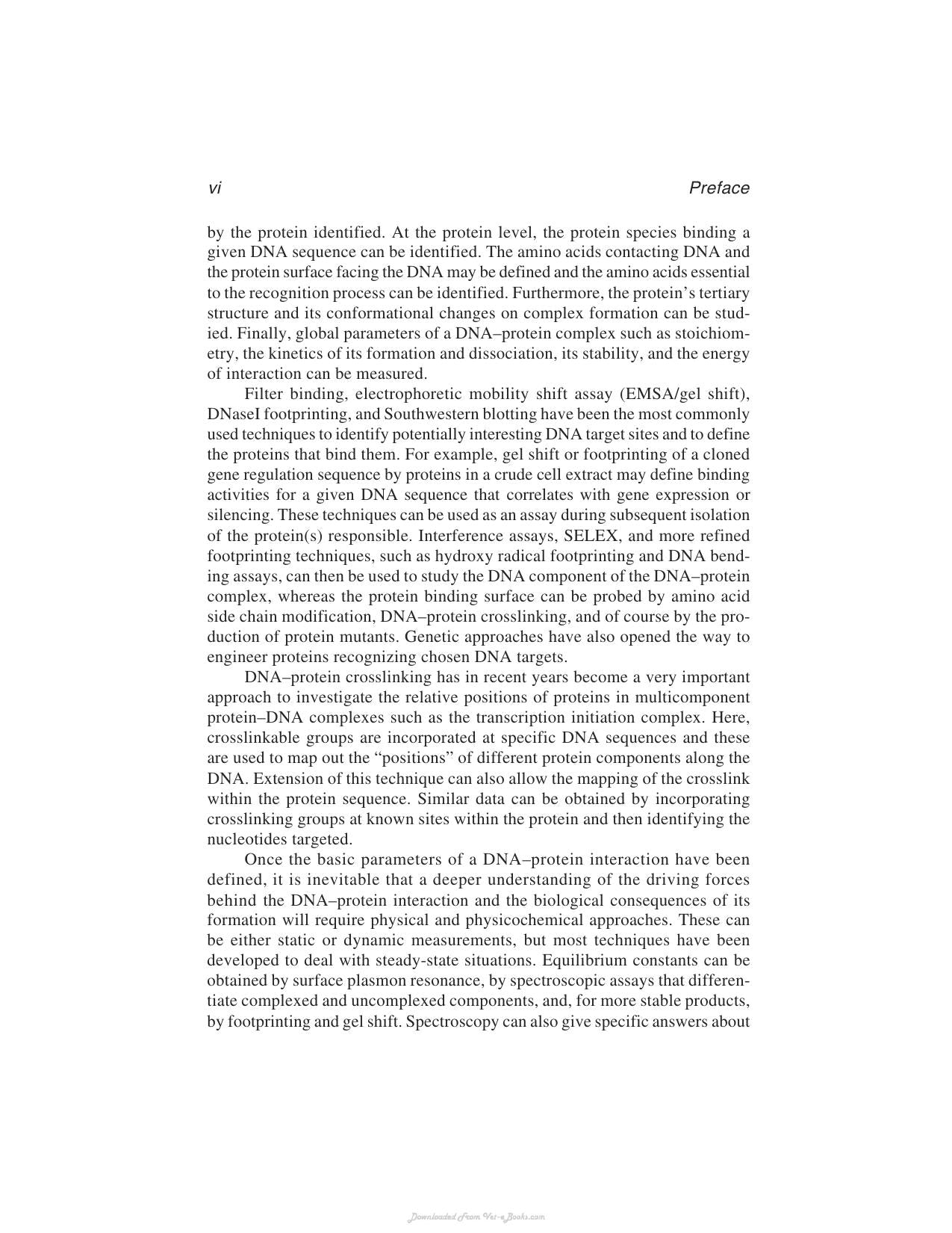 Dnaprotein Interactions Principles And Protocols 2nd Edition