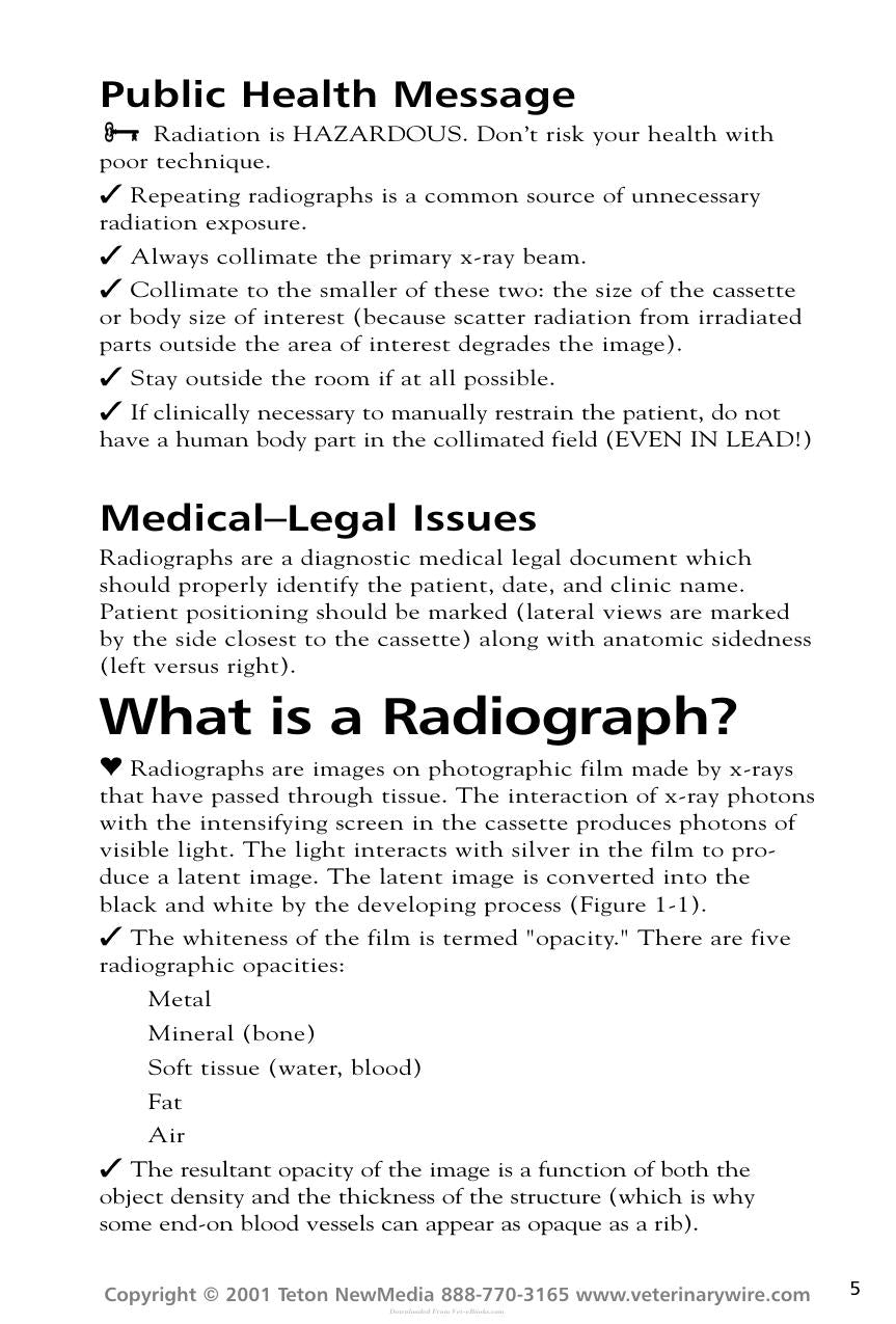 Thoracic Radiology For The Small Animal Practitioner