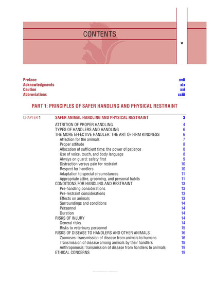 Animal Handling and Physical Restraint