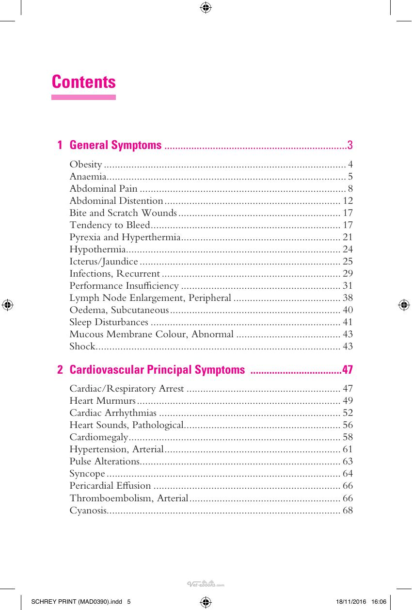 Handbook Of Symptoms In Dogs And Cats Assessing Common Illnesses By Differential Diagnosis 3Rd Edition