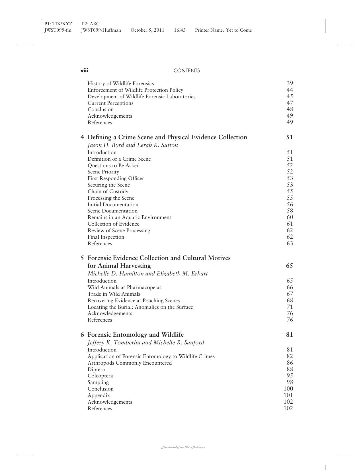Wildlife Forensics Methods And Application