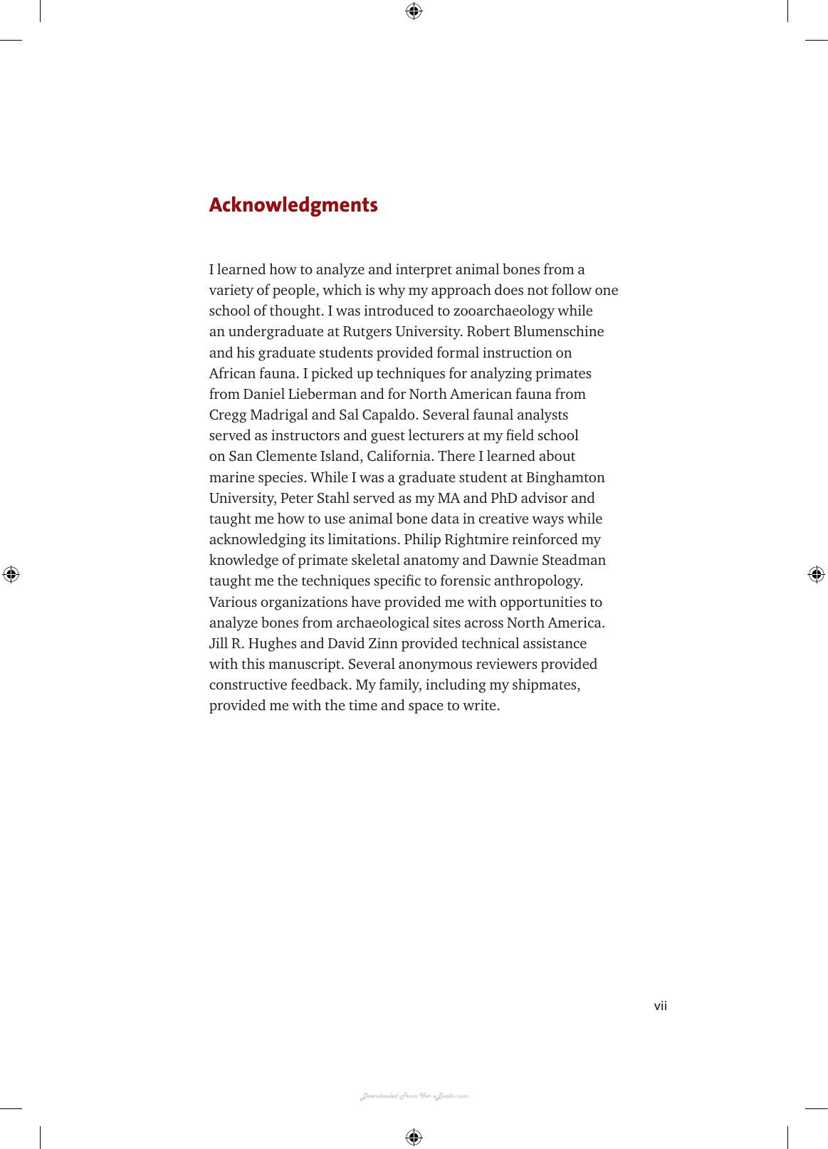 Identifying And Interpreting Animal Bones A Manual