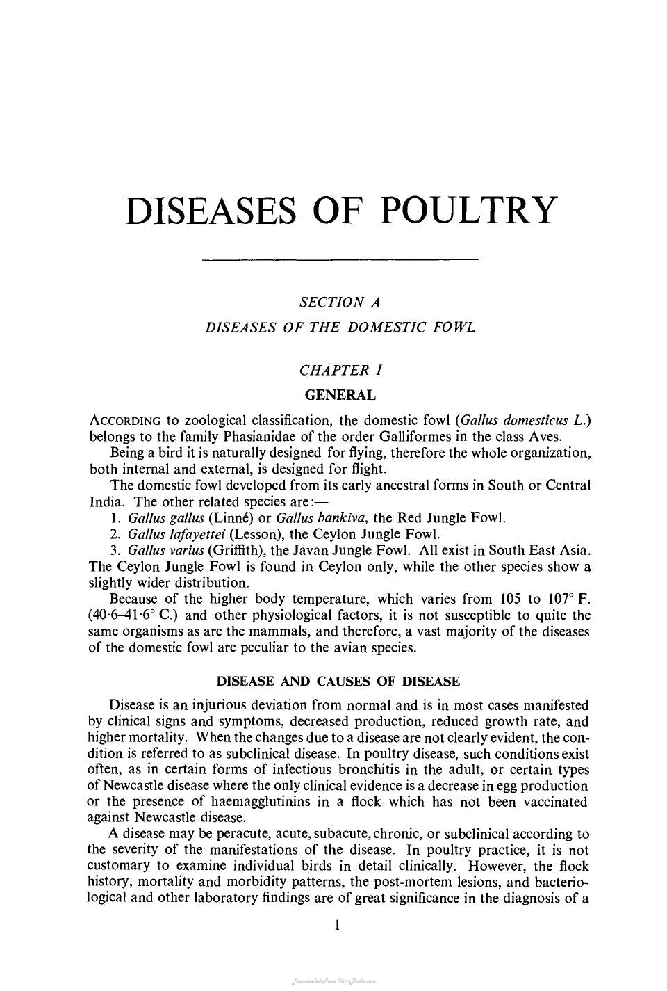 Diseases Of Poultry Including Cage Birds 2Nd Edition