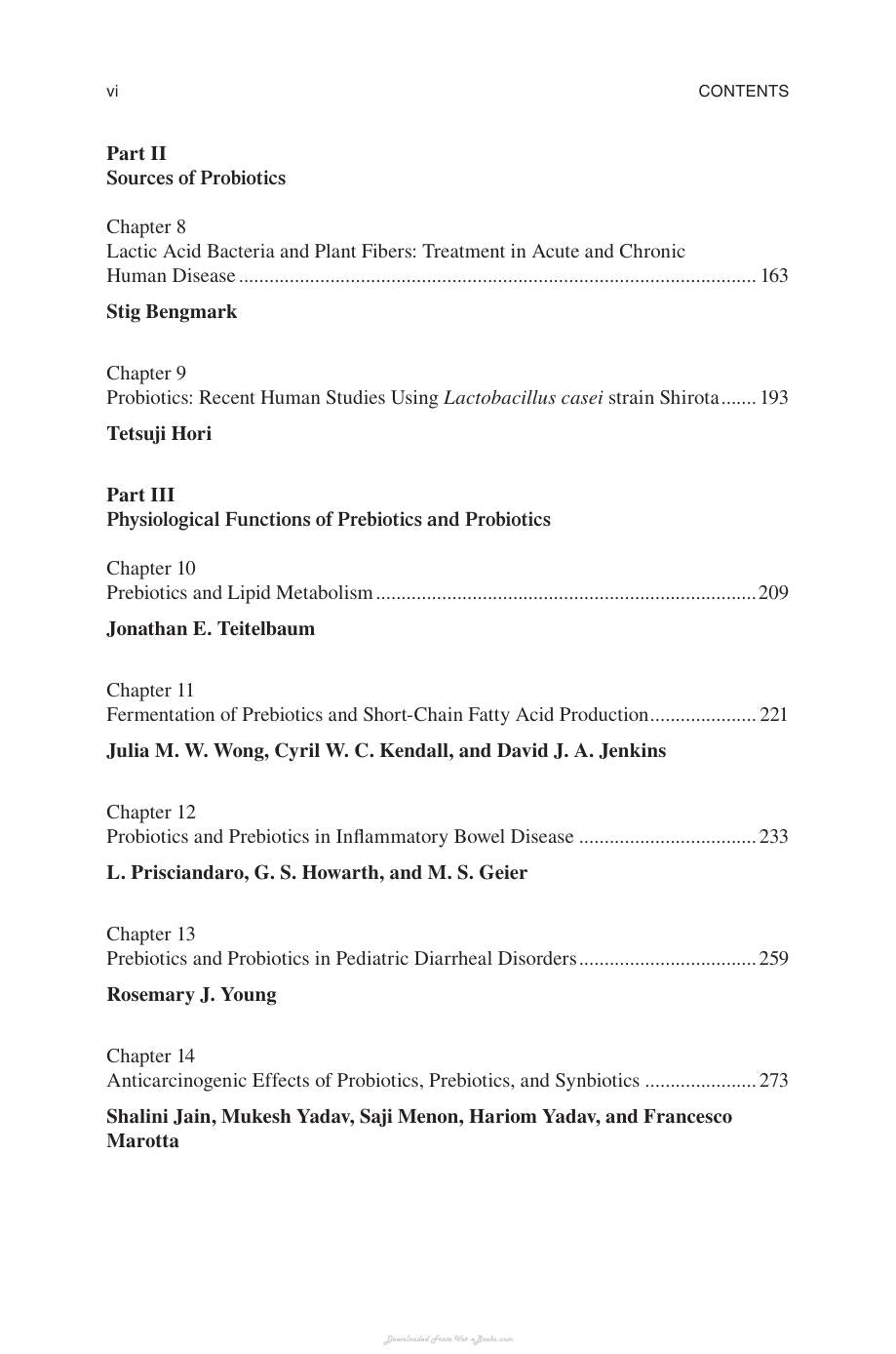 Handbook Of Prebiotics And Probiotics Ingredients Health Benefits And Food Applications
