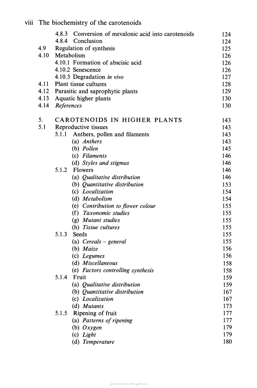 The Biochemistry Of The Carotenoids Volume I Plants