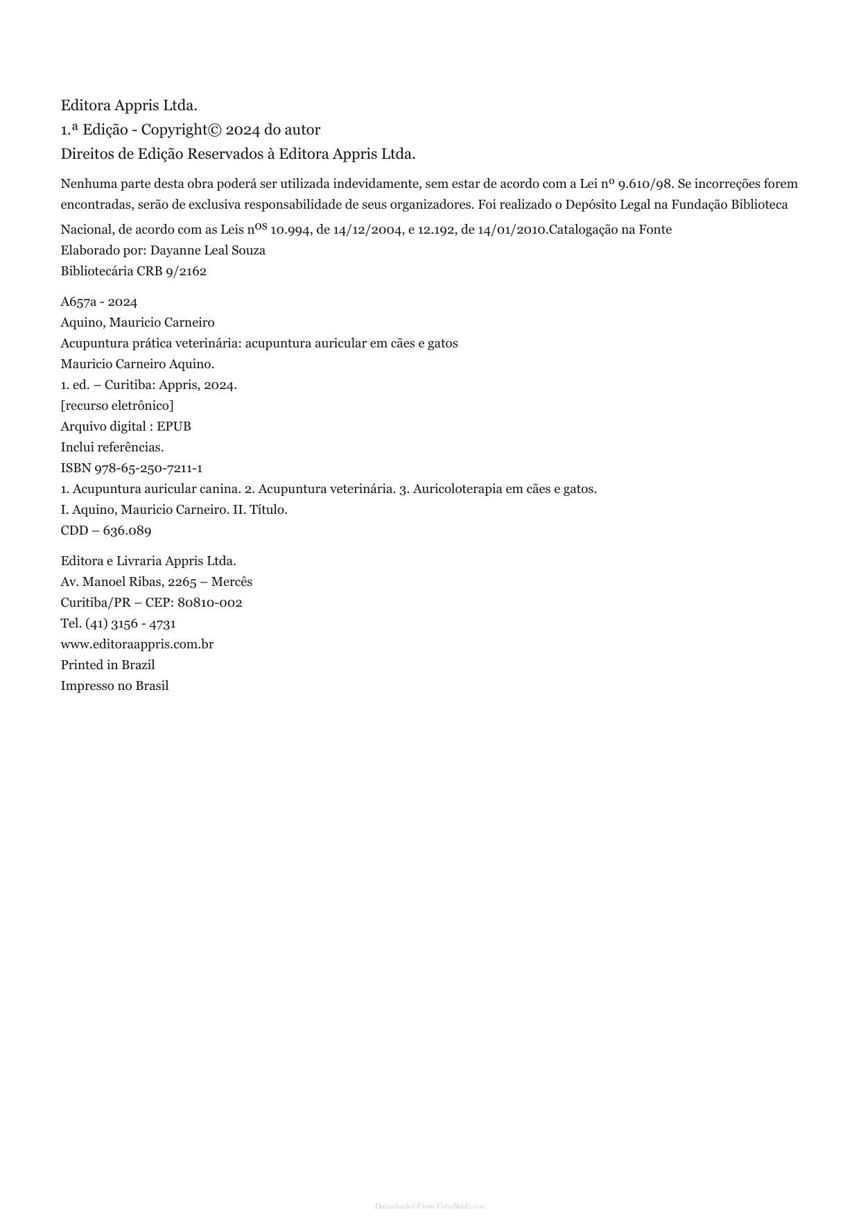 Acupuntura Pratica Veterinaria Acupuntura Auricular Em Caes E Gatos