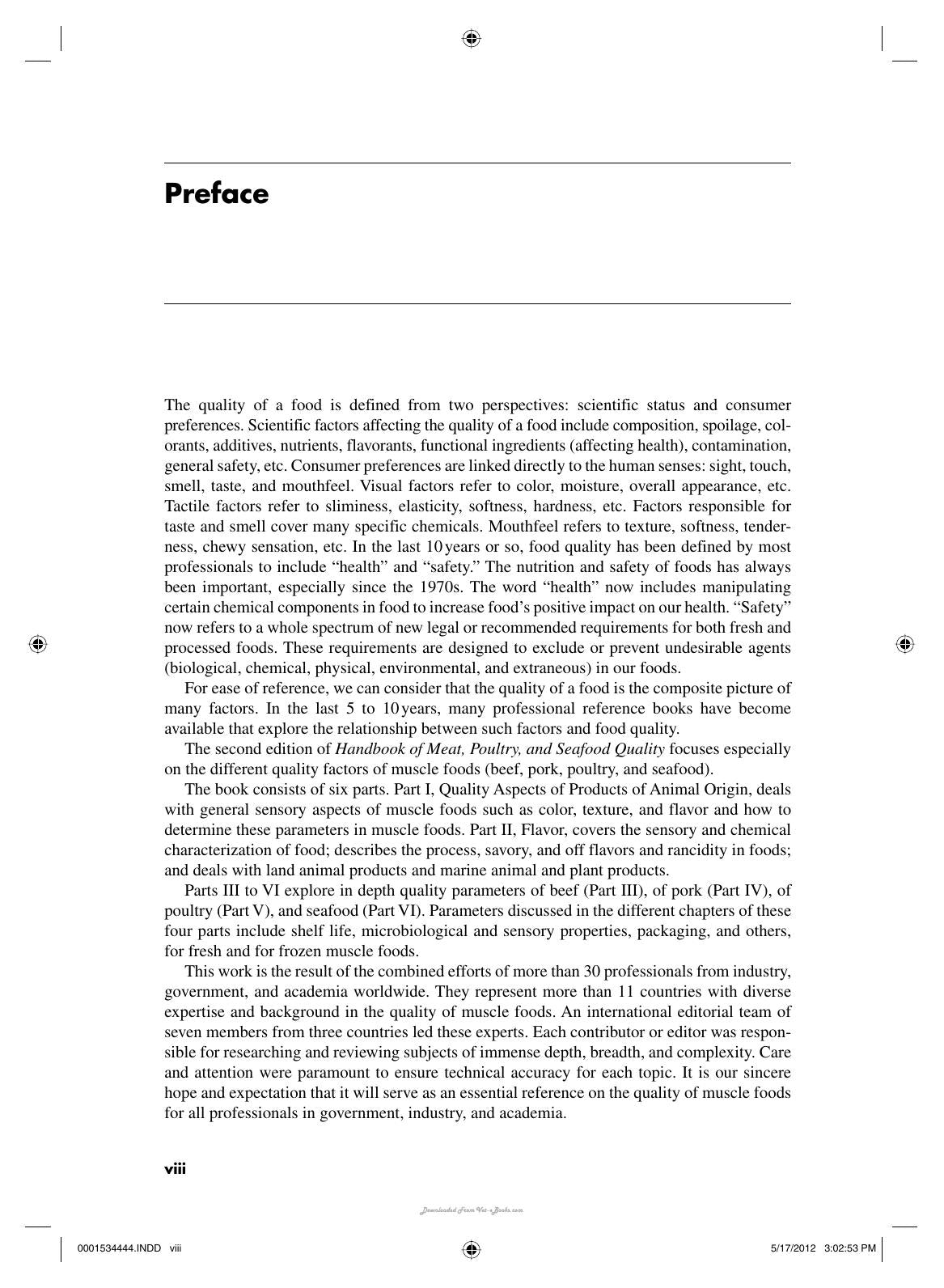 Handbook Of Meat Poultry And Seafood Quality 2Nd Edition