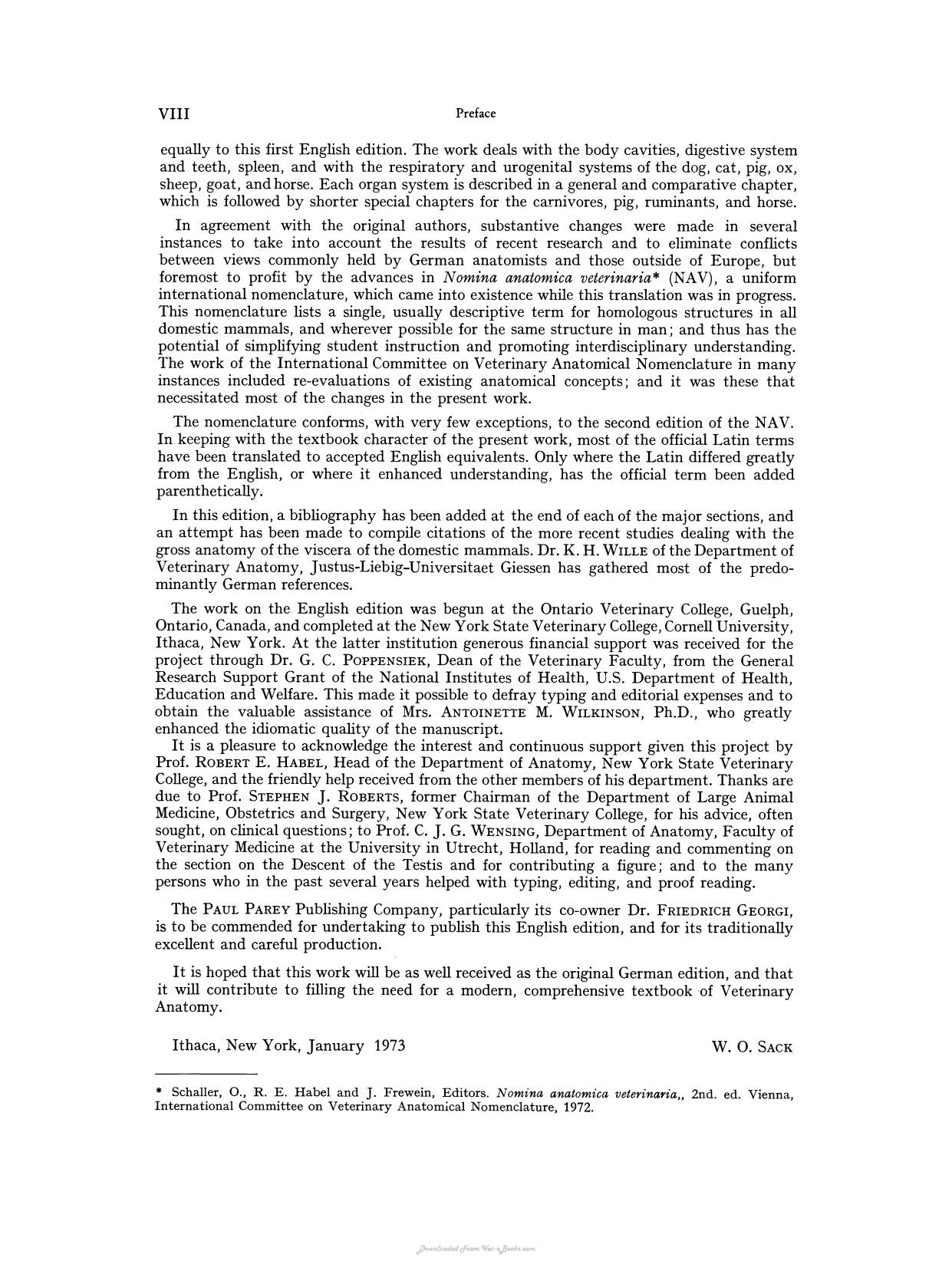 The Viscera Of The Domestic Mammals 2Nd Revised Edition