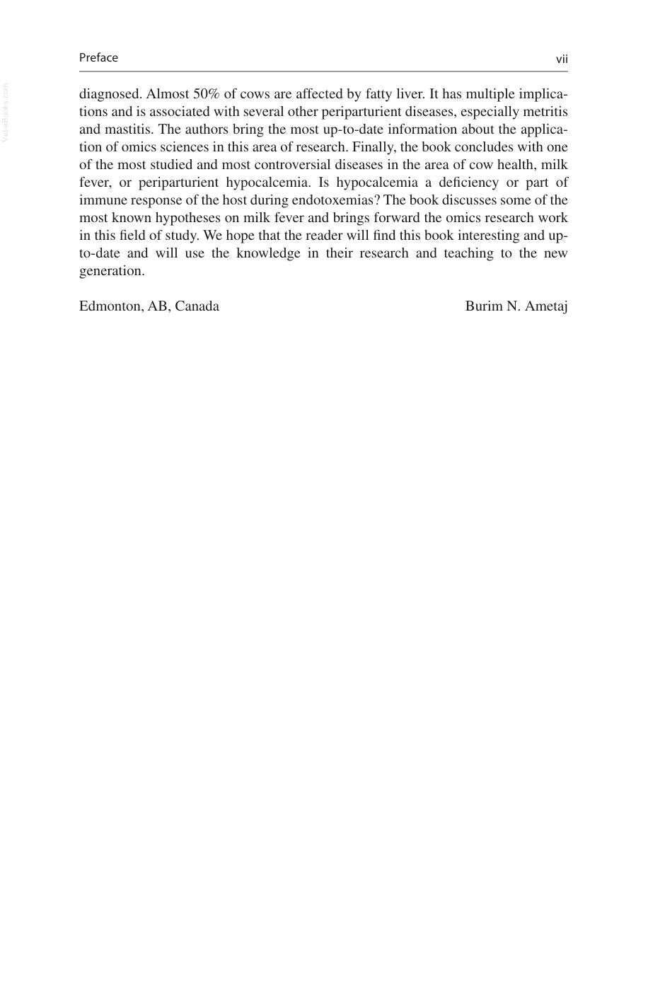Periparturient Diseases Of Dairy Cows A Systems Biology Approach