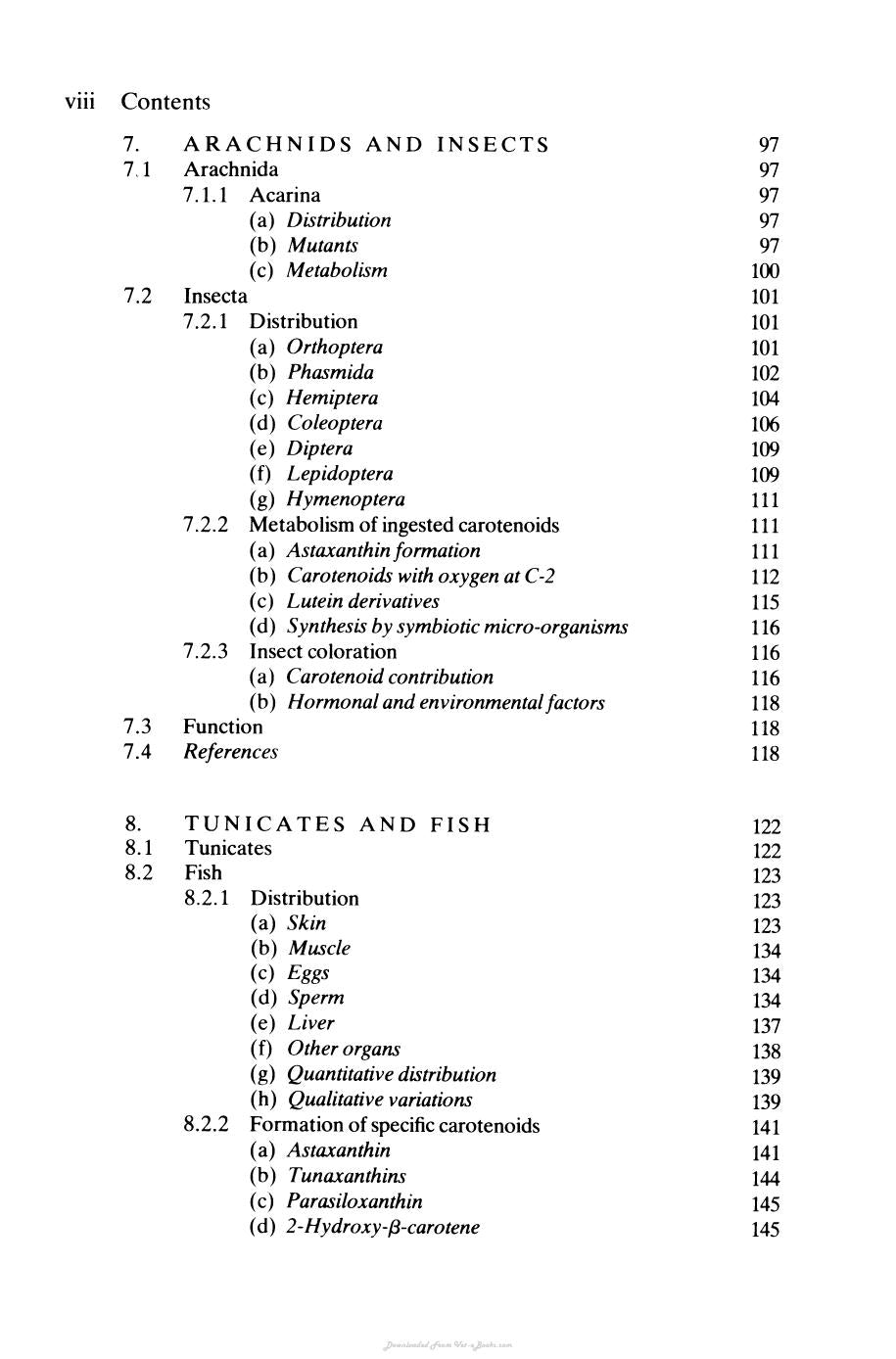 The Biochemistry Of The Carotenoids Volume Ii Animals