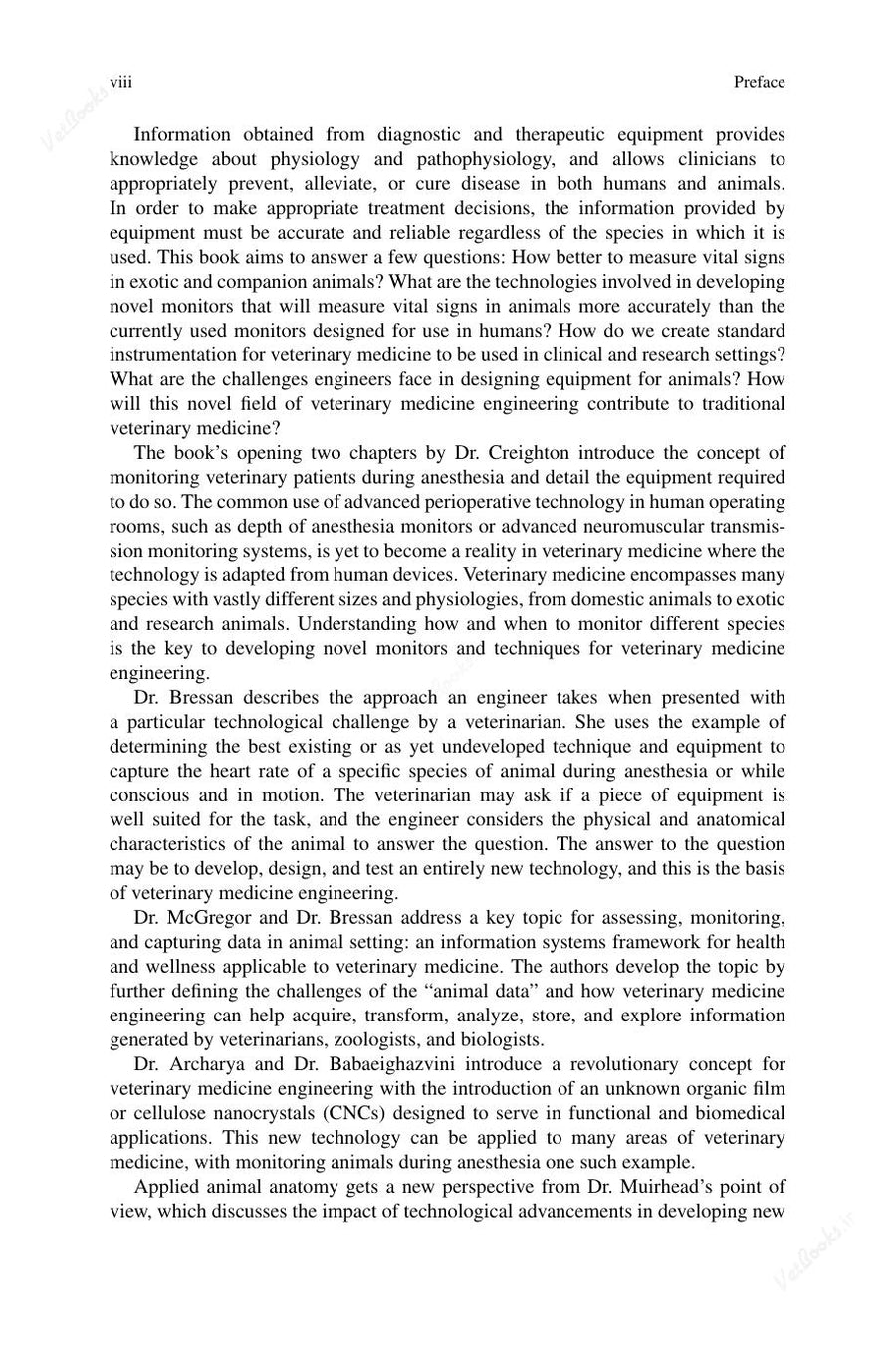 Preview page of An Introduction to Veterinary Medicine Engineering