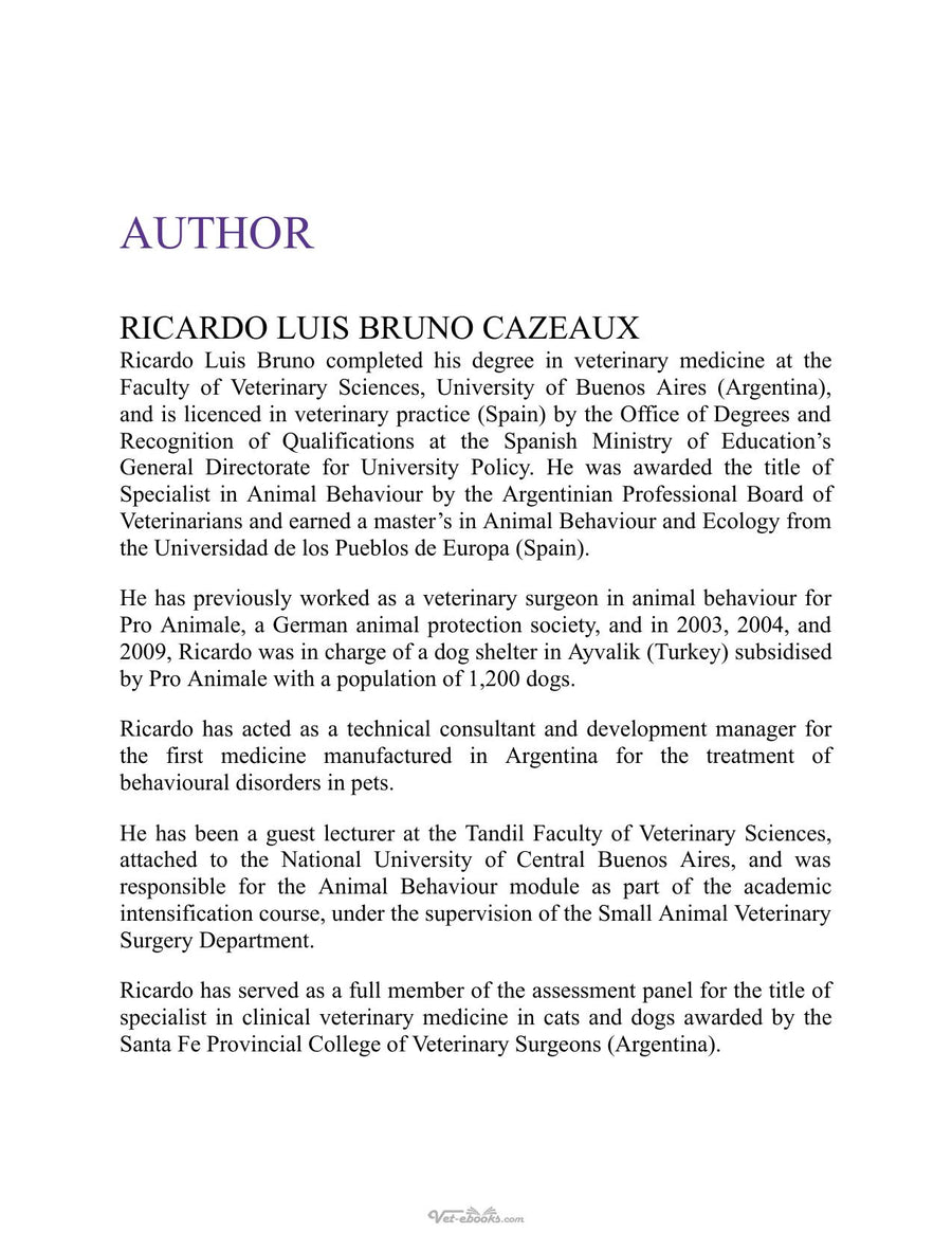 Preview page of Behavioural Disorders in Dogs and Cats