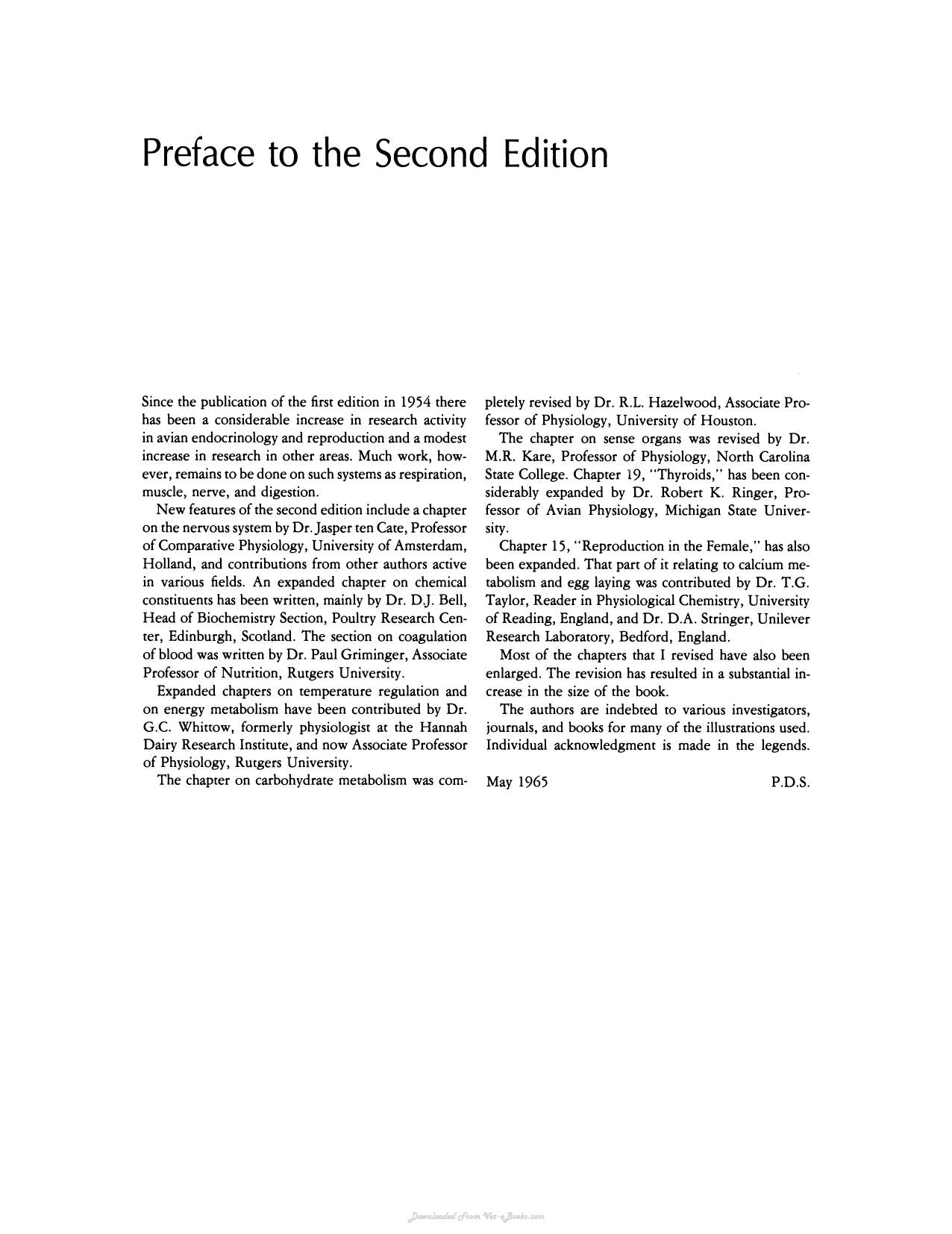 Avian Physiology 4Th Edition