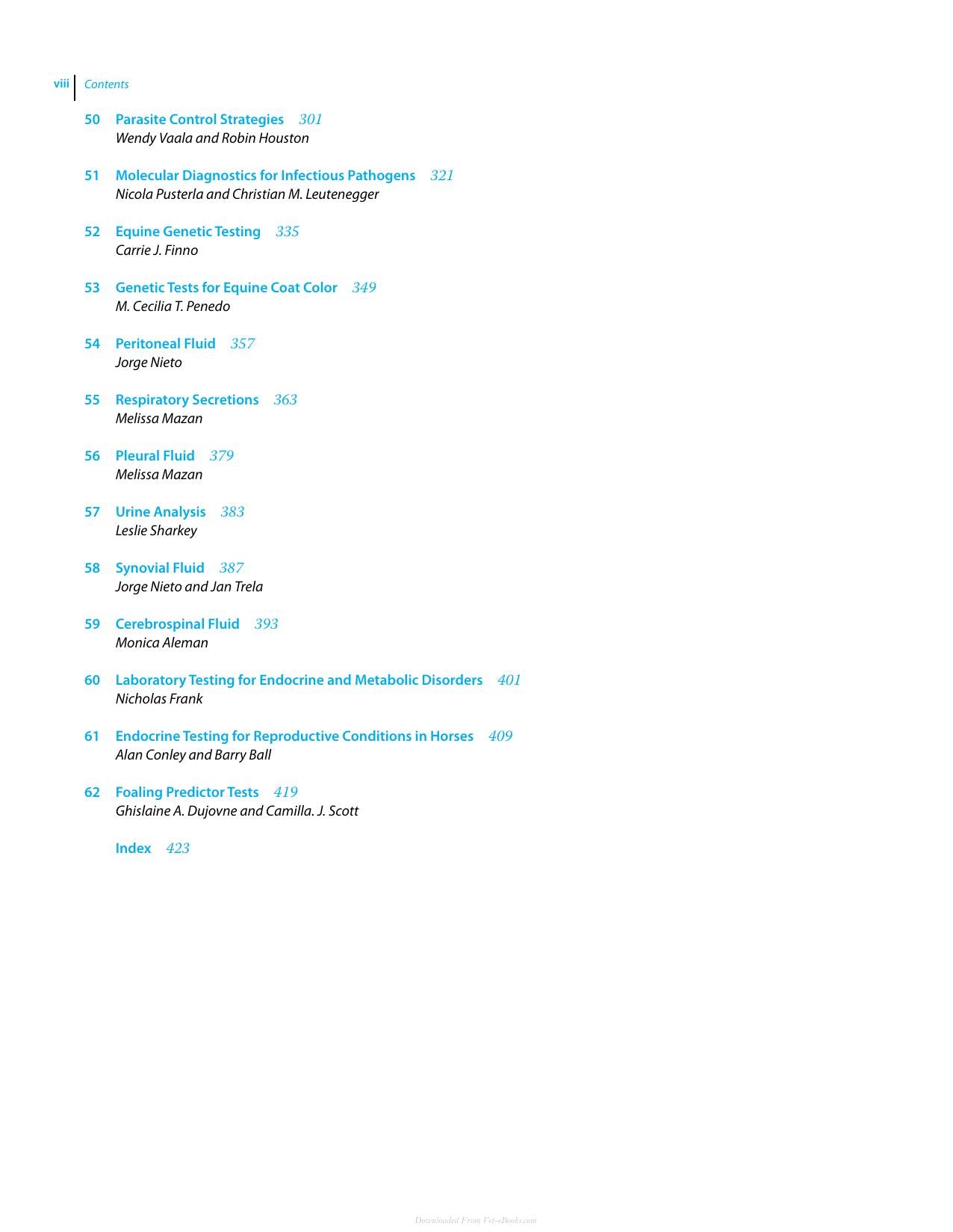 Interpretation Of Equine Laboratory Diagnostics