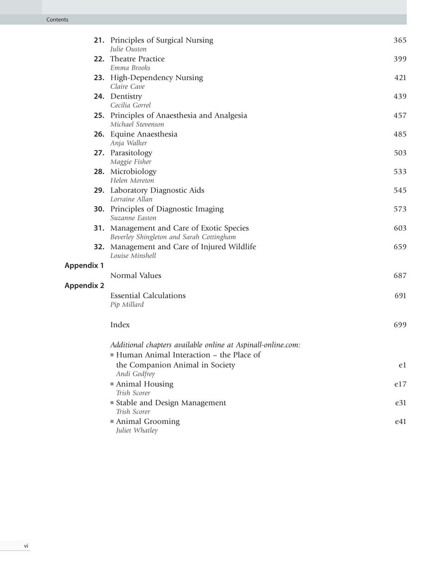 Preview page of The Complete Textbook of Veterinary Nursing 2nd Edition