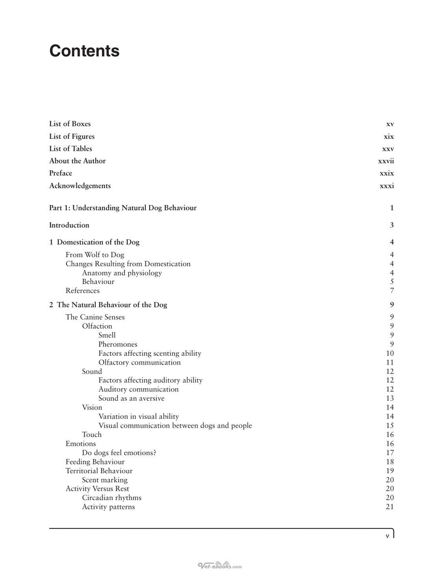 Preview page of Practical Canine Behaviour for Veterinary Nurses and Technicians 2nd Edition