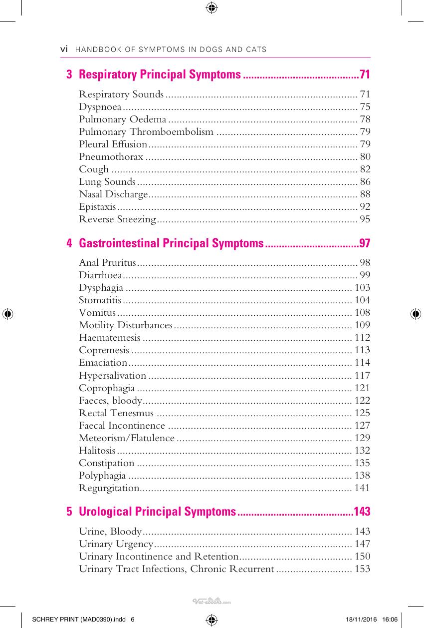 Handbook Of Symptoms In Dogs And Cats Assessing Common Illnesses By Differential Diagnosis 3Rd Edition