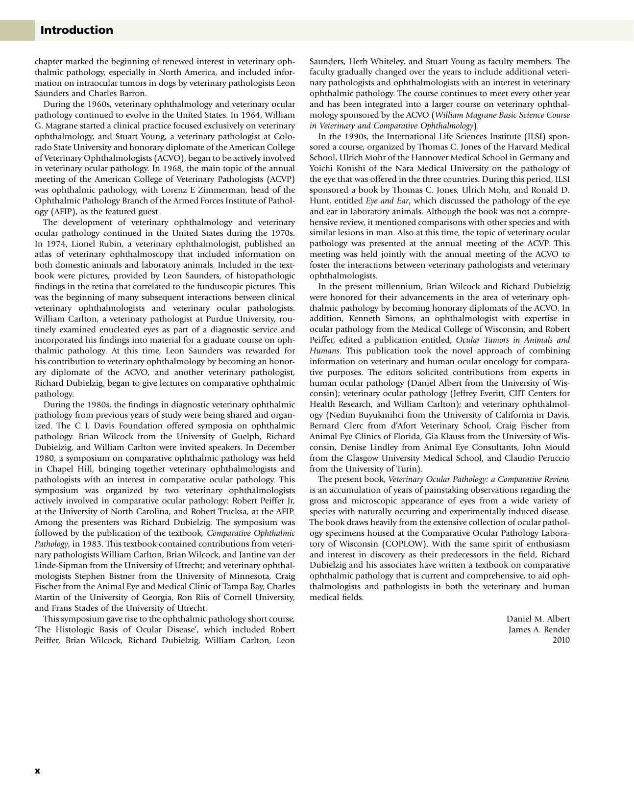 Veterinary Ocular Pathology A Comparative Review