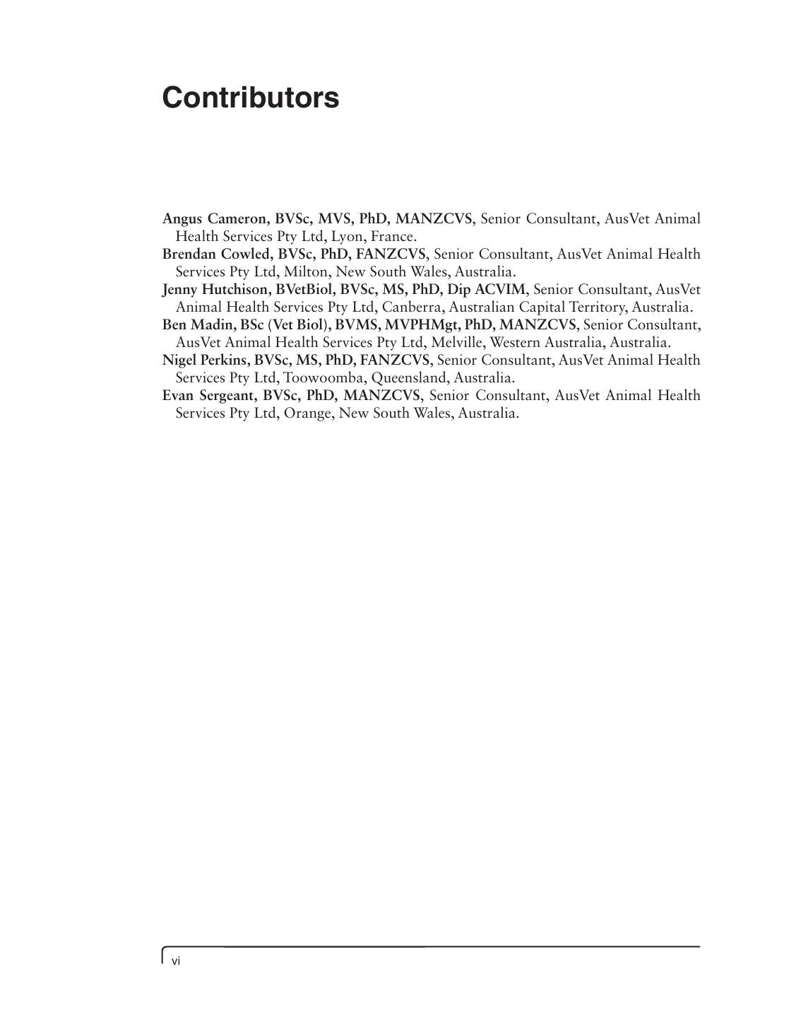 Epidemiology For Field Veterinarians An Introduction