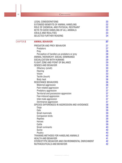 Animal Handling and Physical Restraint