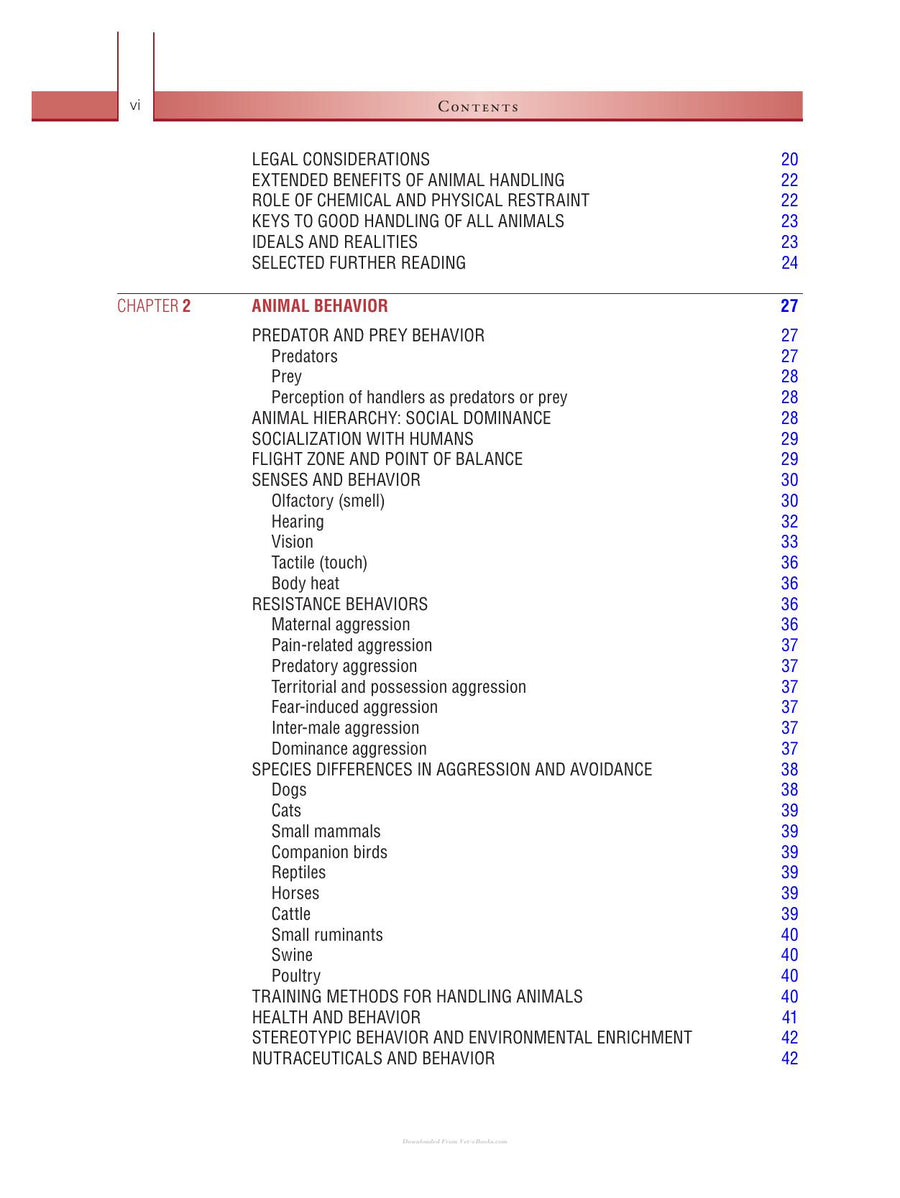 Preview page of Animal Handling and Physical Restraint