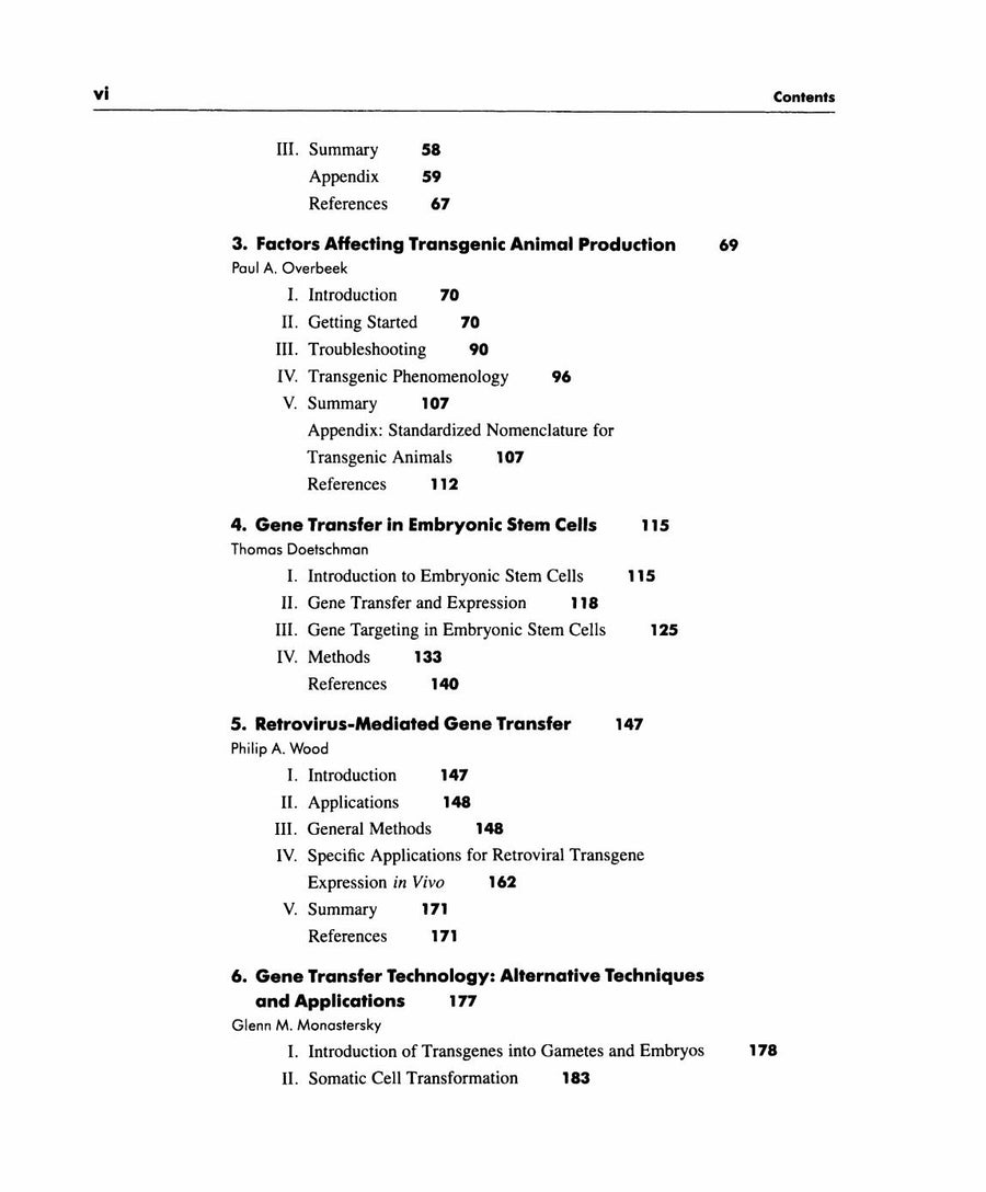 Preview page of Transgenic Animal Technology a Laboratory Handbook