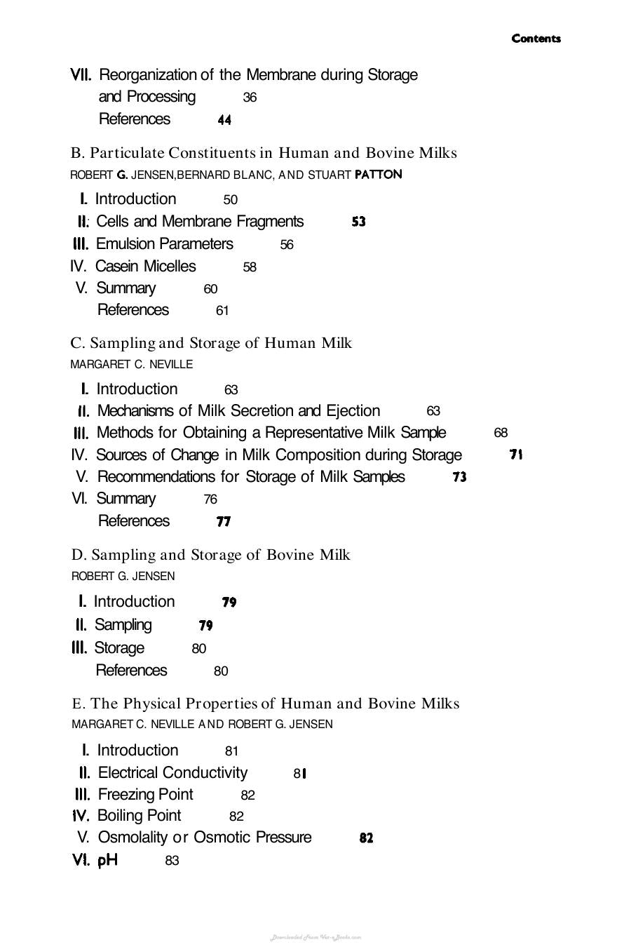 Handbook Of Milk Composition
