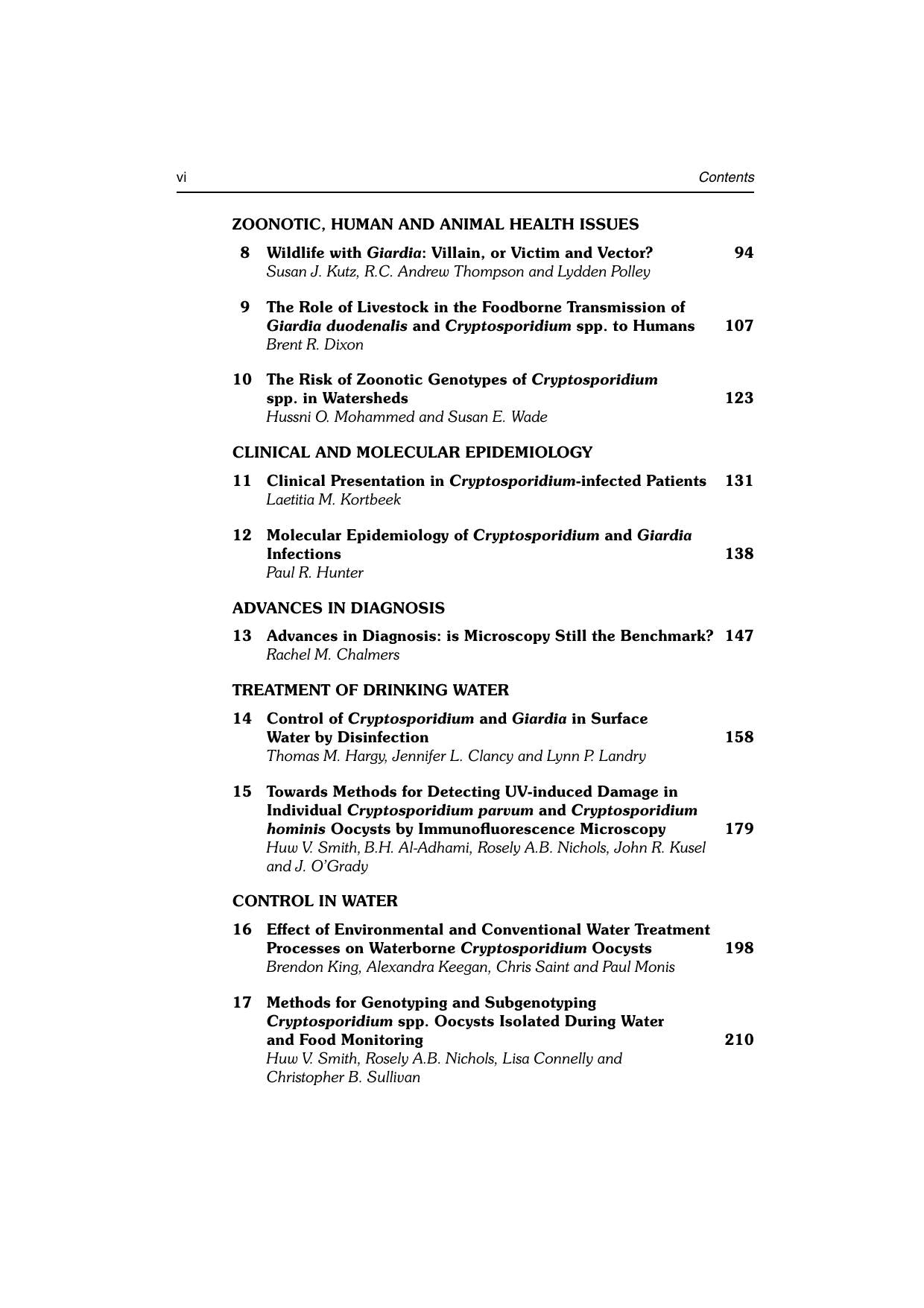 Giardia And Cryptosporidium From Molecules To Disease