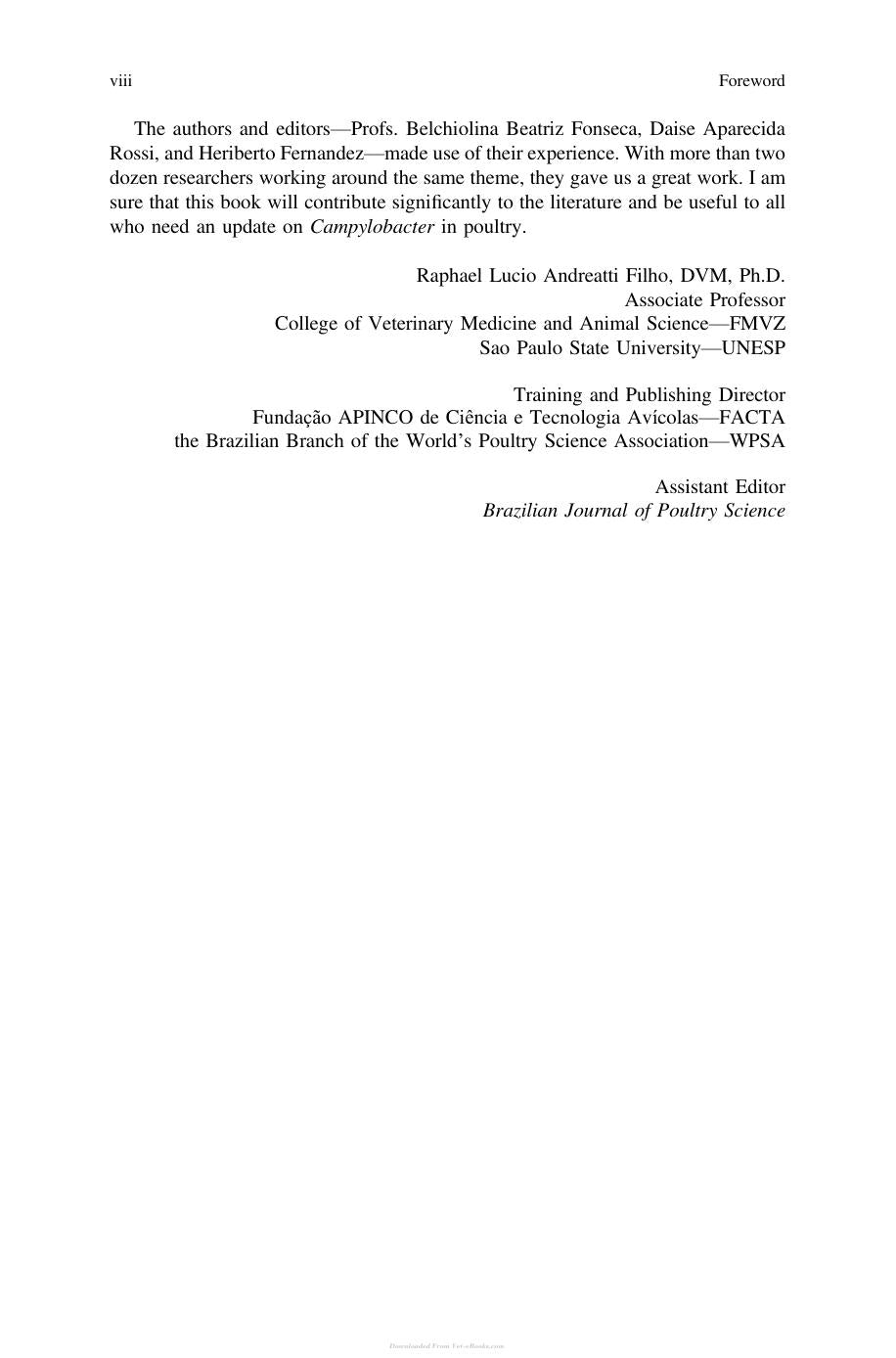 Campylobacter Spp And Related Organisms In Poultry