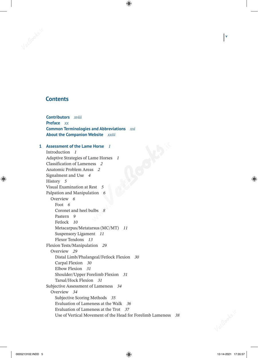 Preview page of Manual of Equine Lameness 2nd Edition