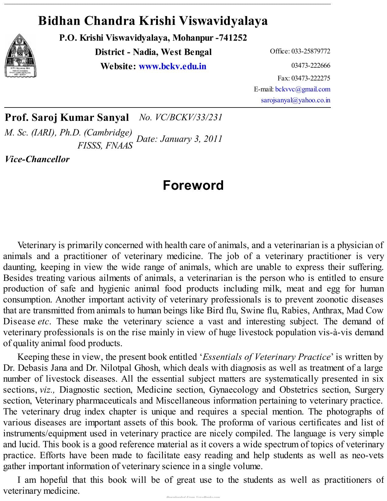 Essentials Of Veterinary Practice
