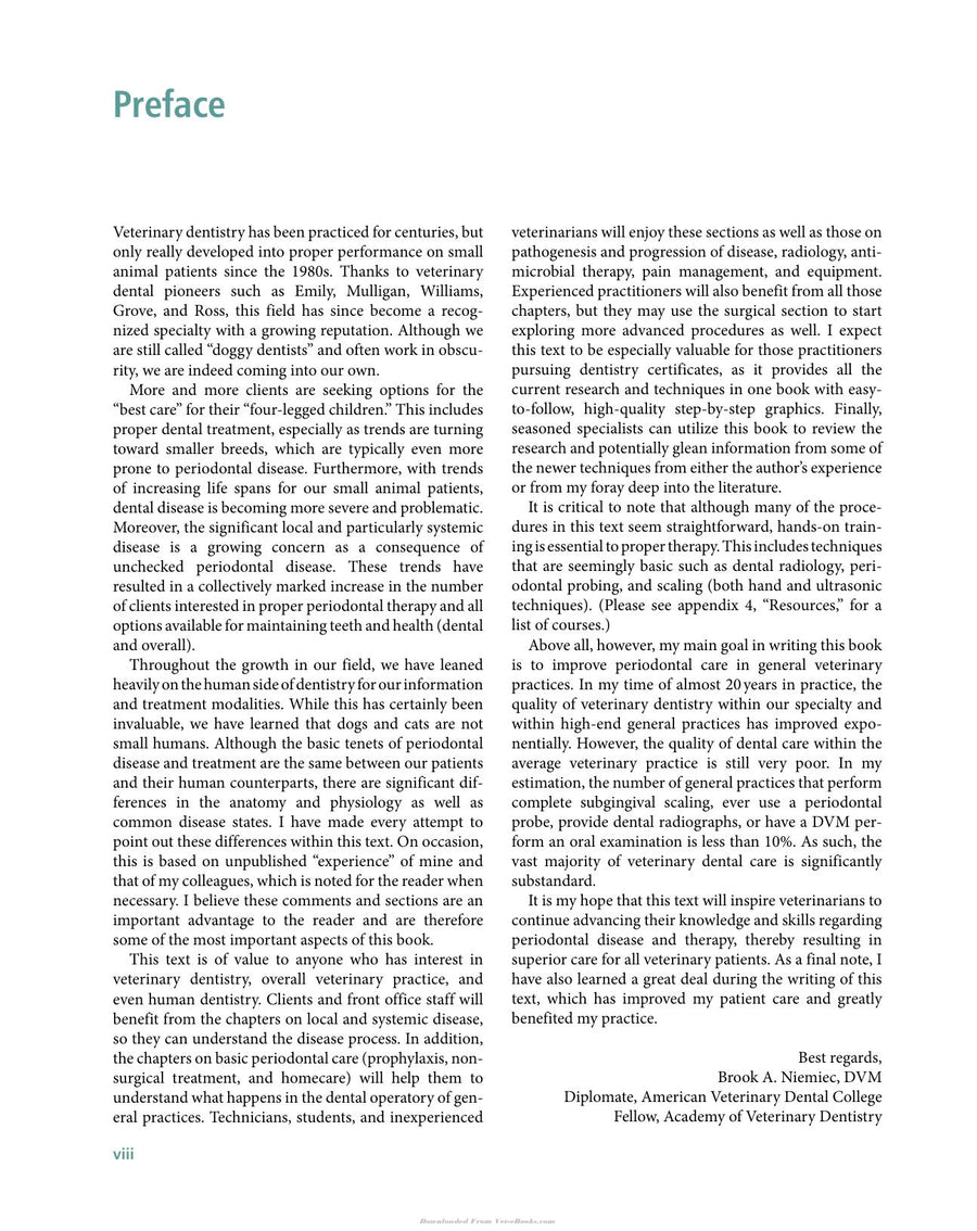 Preview page of Veterinary Periodontology
