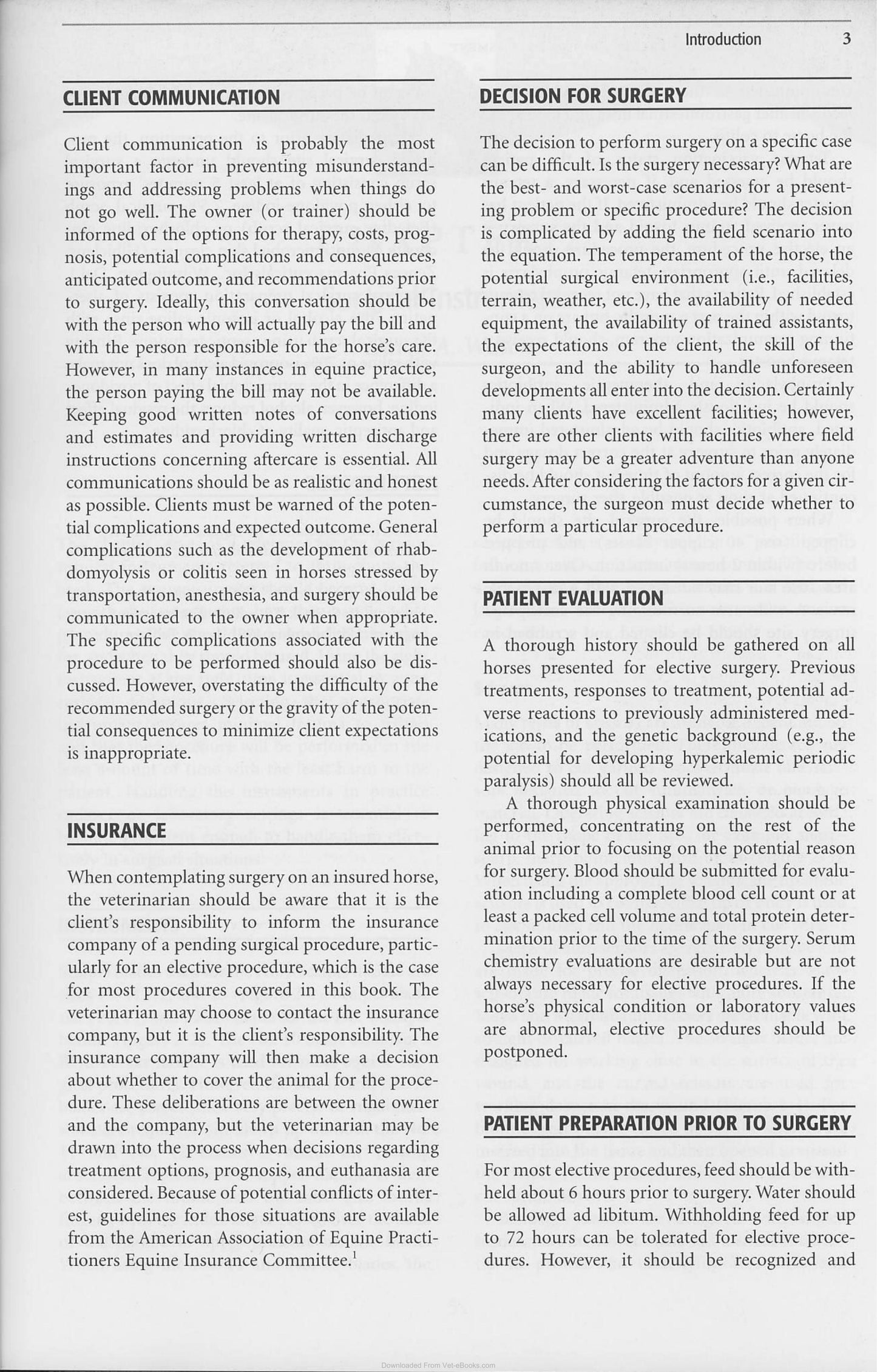 Manual Of Equine Field Surgery