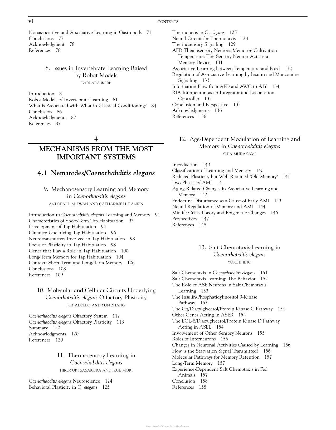 Invertebrate Learning And Memory