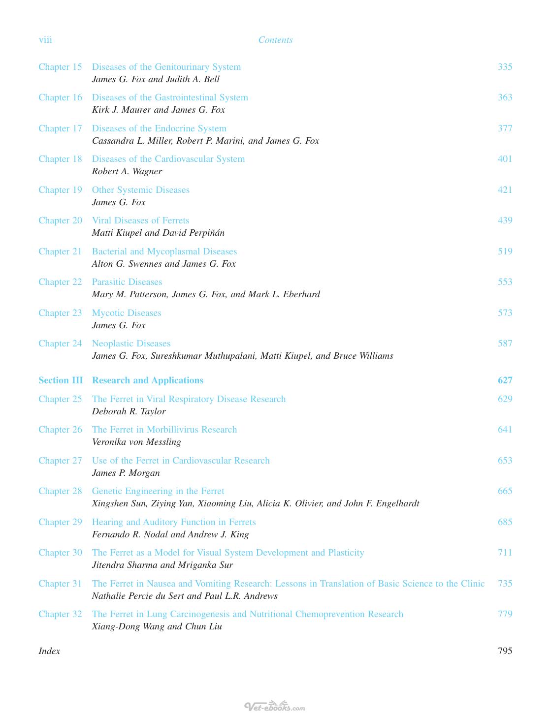 Biology And Diseases Of The Ferret 3Rd Edition