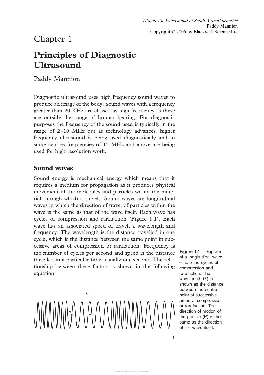 Diagnostic Ultrasound In Small Animal Practice