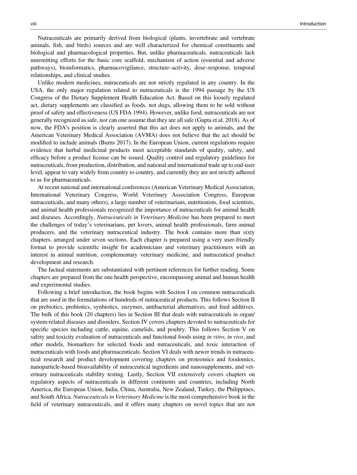 Nutraceuticals In Veterinary Medicine