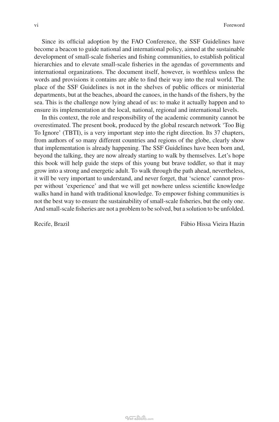The Small Scale Fisheries Guidelines Global Implementation