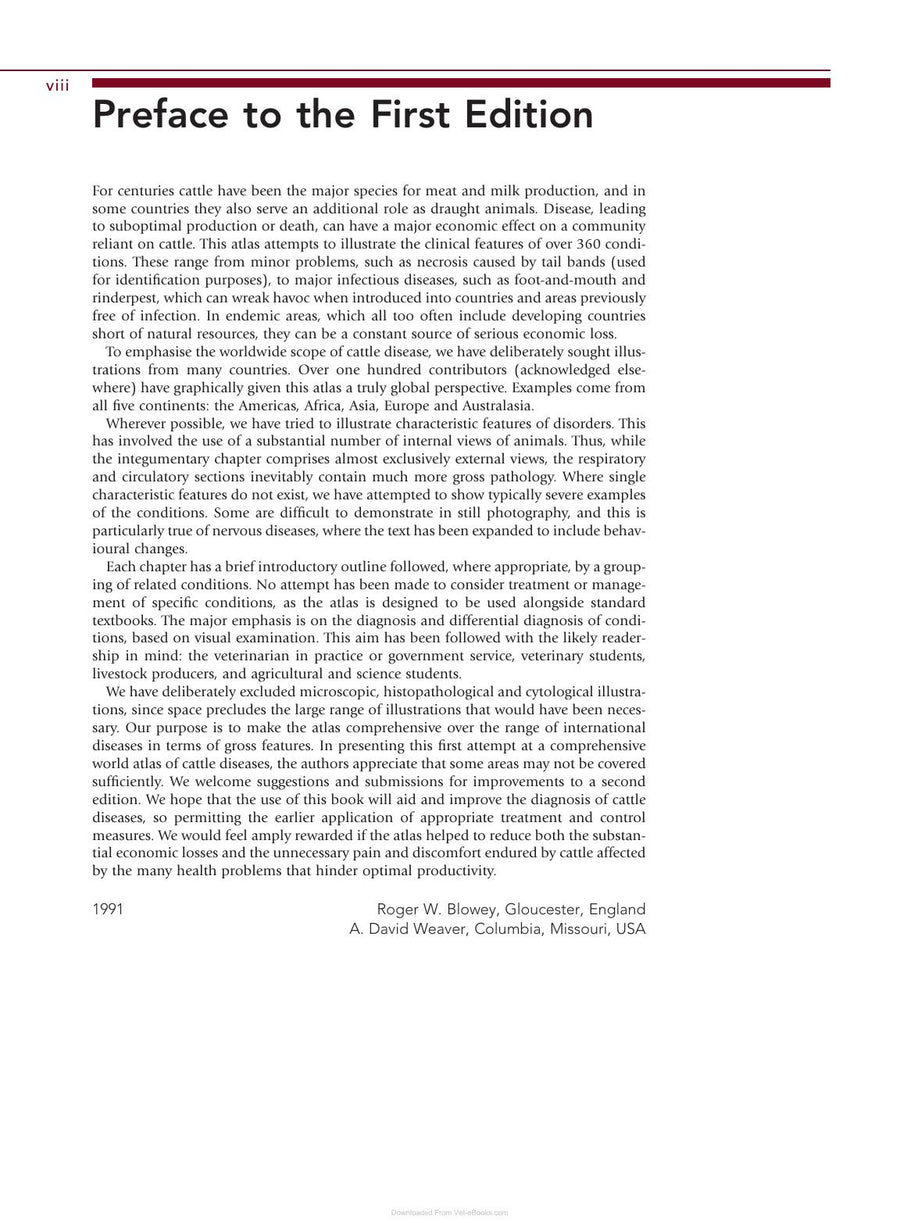 Preview page of Color Atlas Diseases Disorders Cattle 3rd Edition
