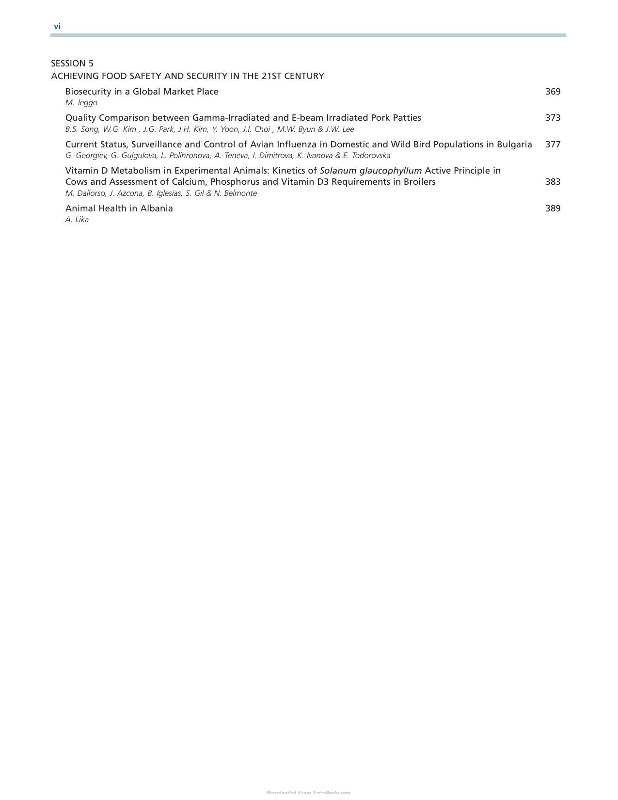 Sustainable Improvement Of Animal Production And Health