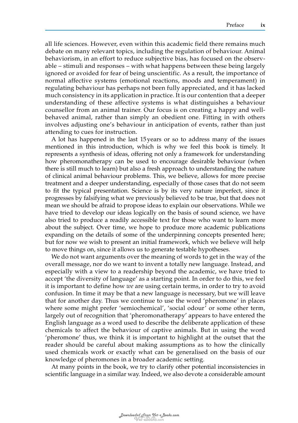 Stress And Pheromonatherapy In Small Animal Clinical Behaviour