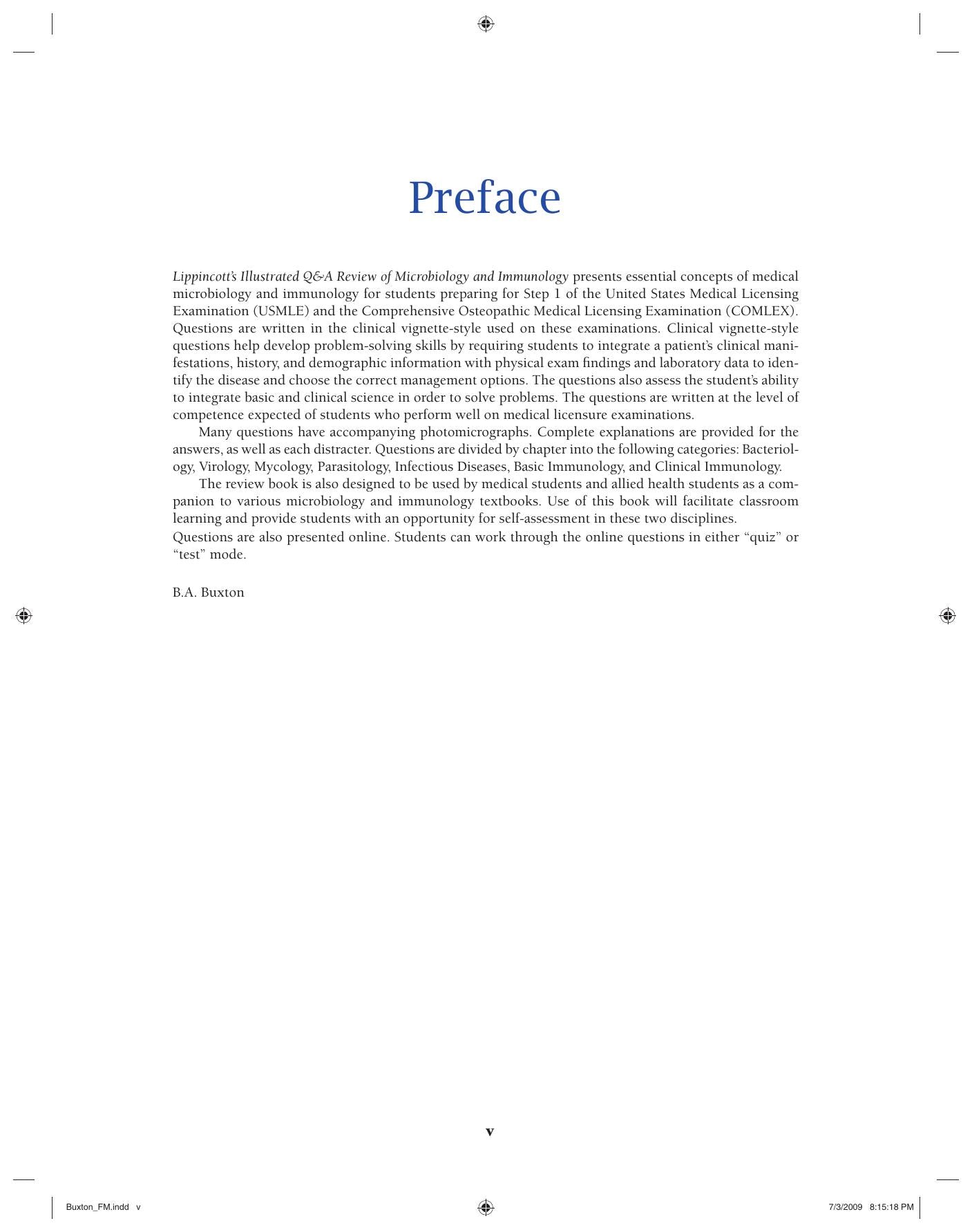 Lippincotts Illustrated Qa Review of Microbiology and Immunology