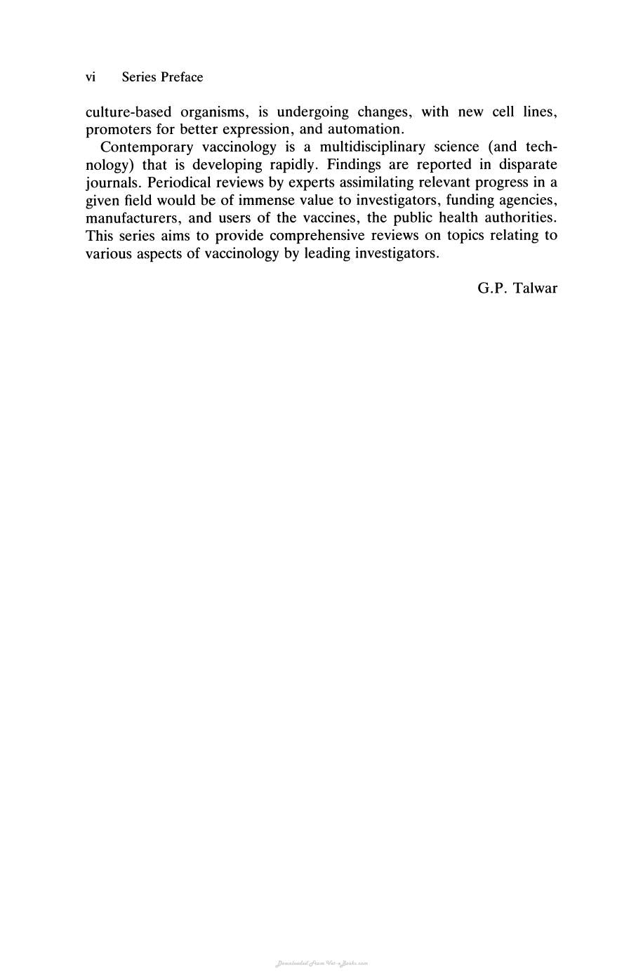 Progress In Vaccinology Volume 4 Veterinary Vaccines