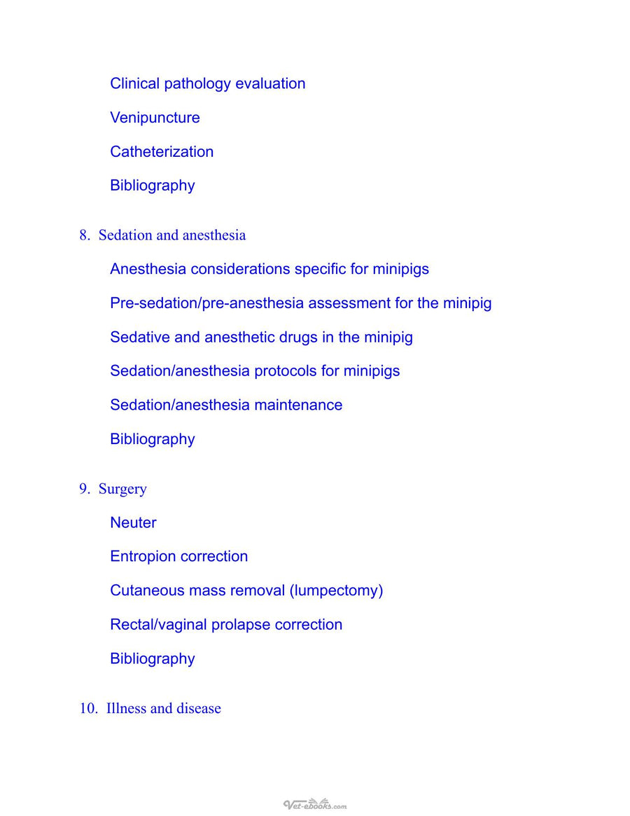 Preview page of Potbellied Pig Veterinary Medicine